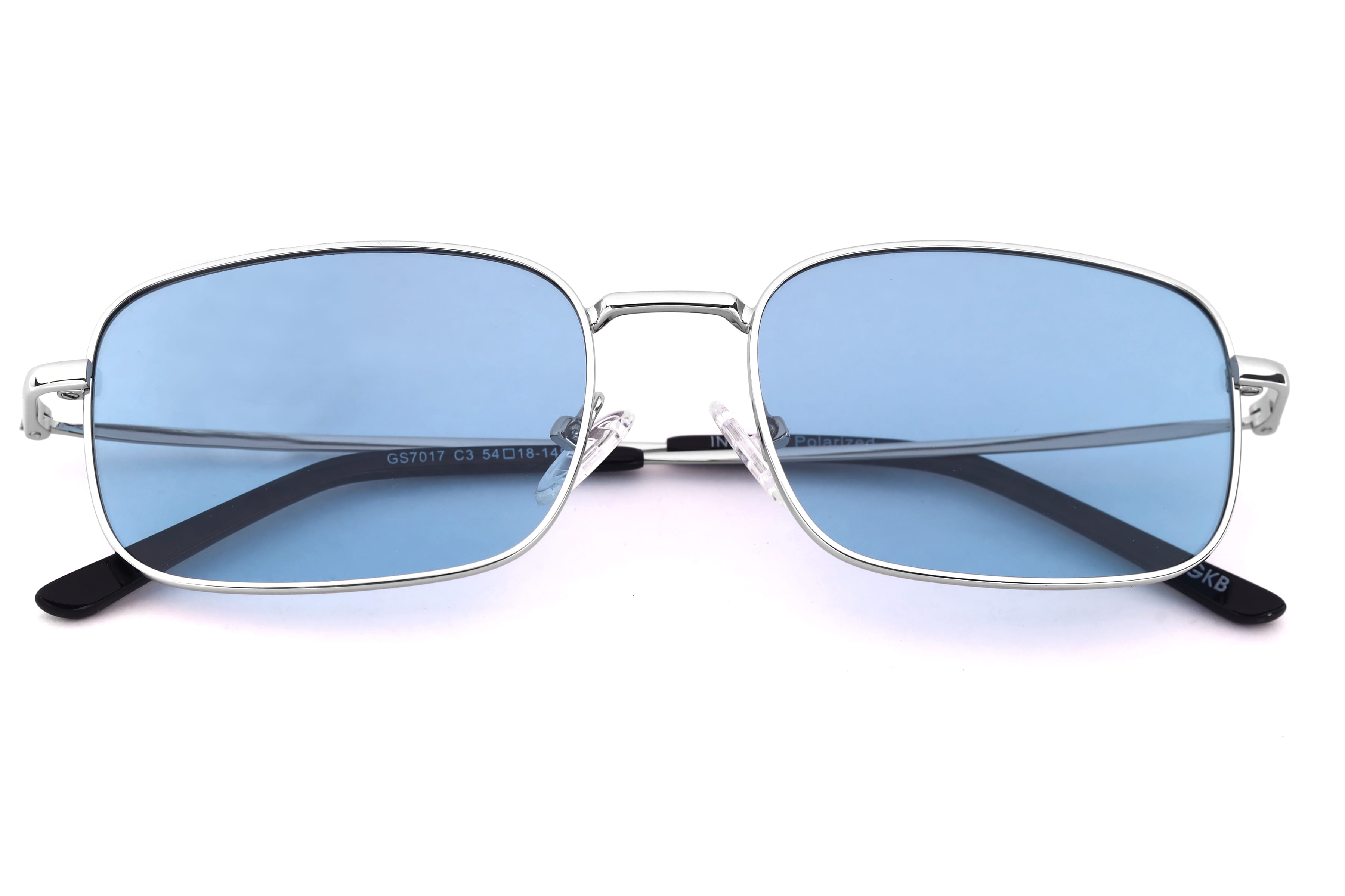 Inspira GS7017 Sunglass Silver Unisex Full Metal Sunglass — Silver frame — view 3