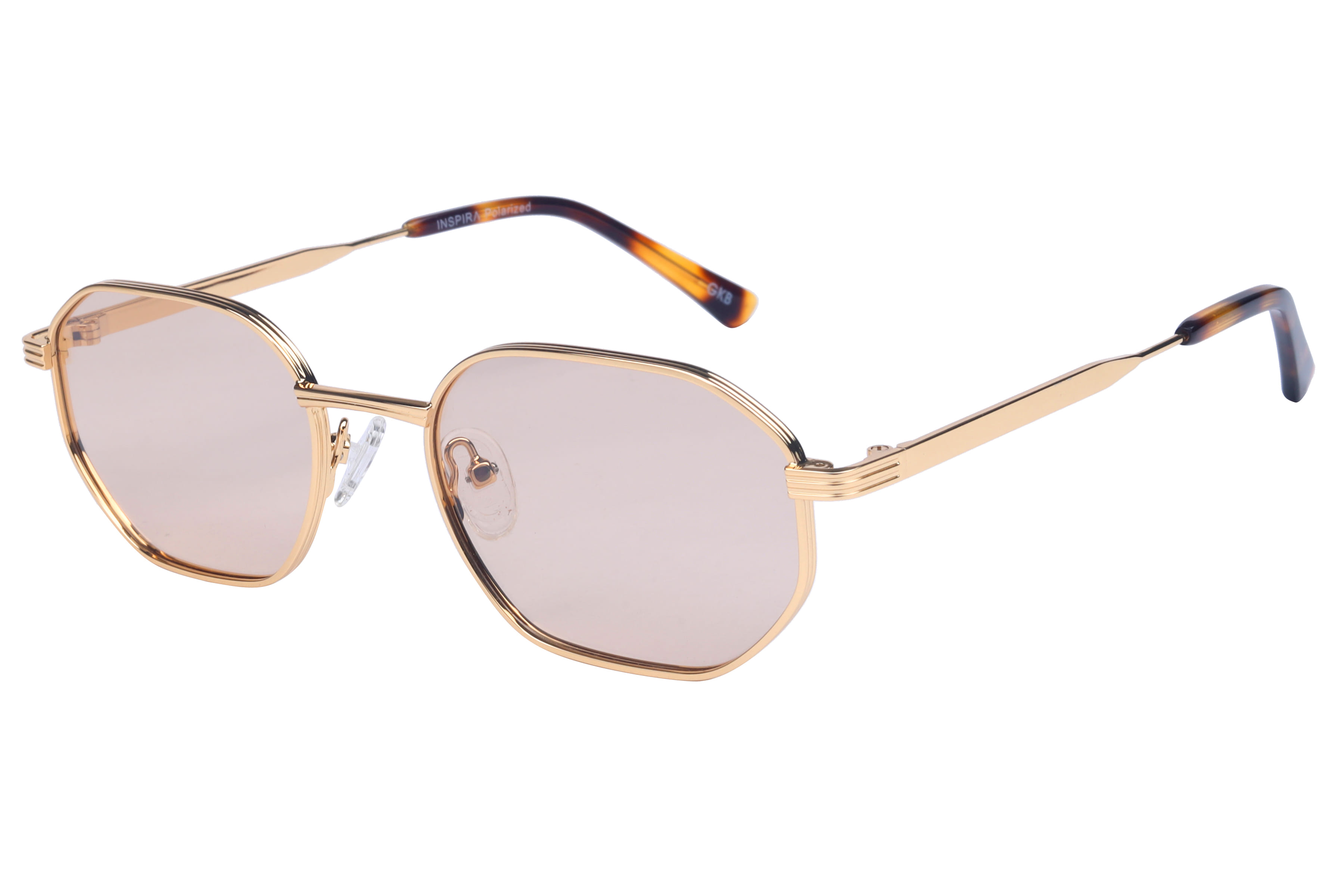 Inspira GS7010 Sunglass Gold Unisex Full Metal Sunglass — Gold frame — view 6