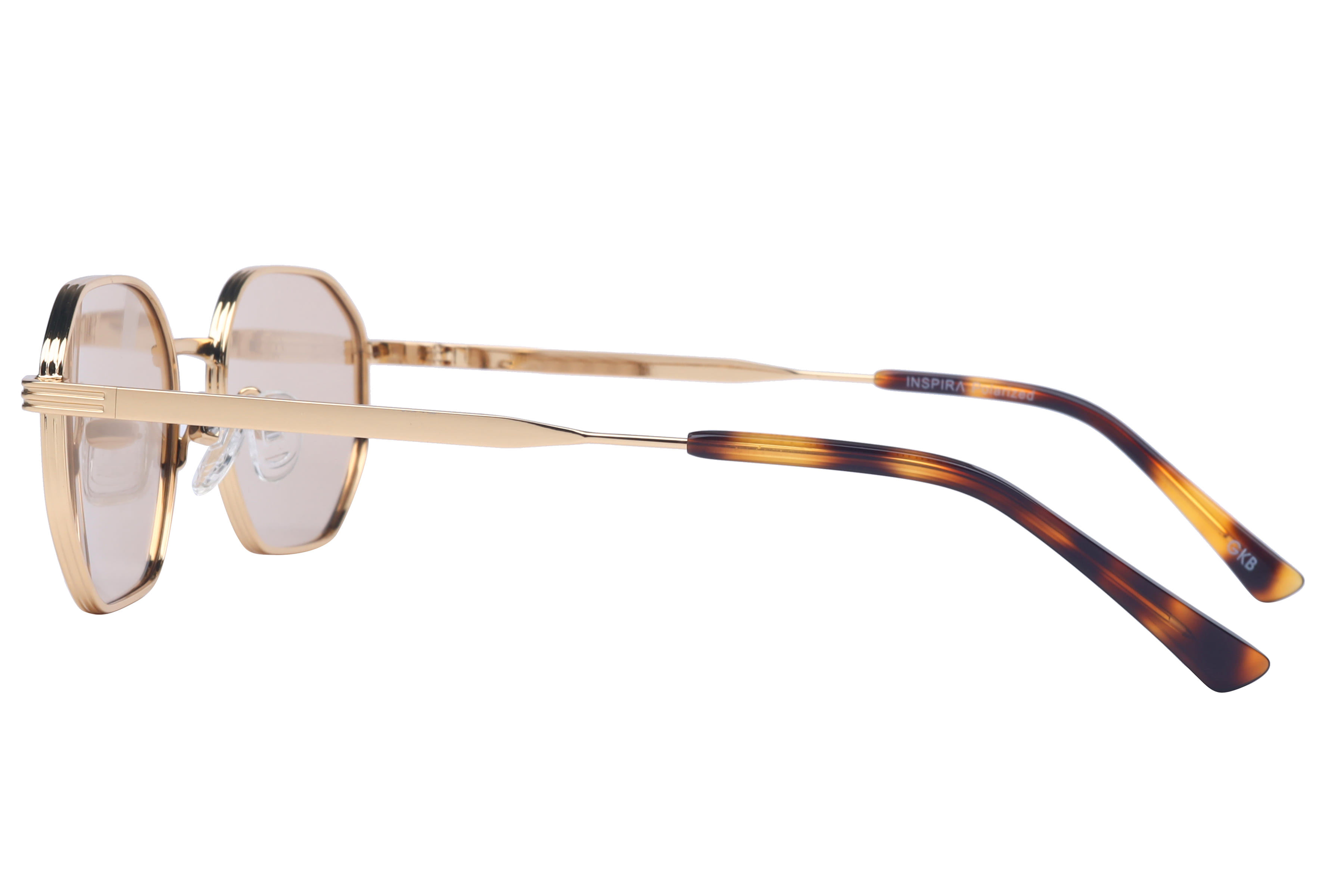 Inspira GS7010 Sunglass Gold Unisex Full Metal Sunglass — Gold frame — view 8