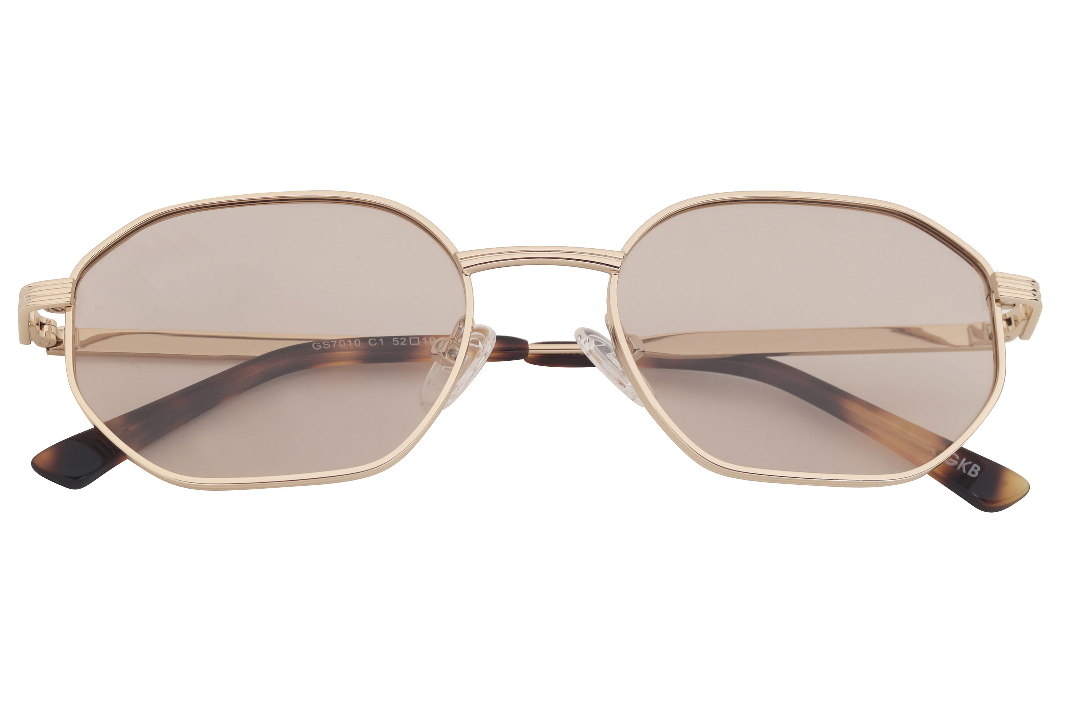 Inspira GS7010 Sunglass Gold Unisex Full Metal Sunglass — Gold frame — view 9