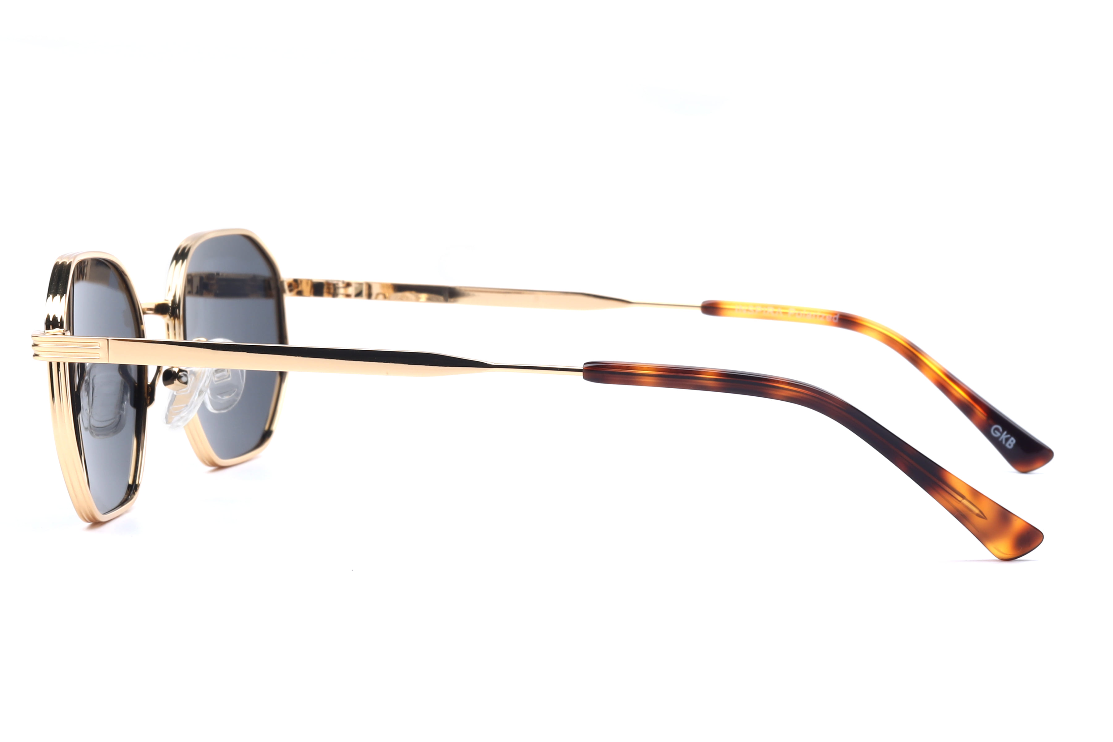 Inspira GS7010 Sunglass Gold Unisex Full Metal Sunglass — Gold frame — view 3