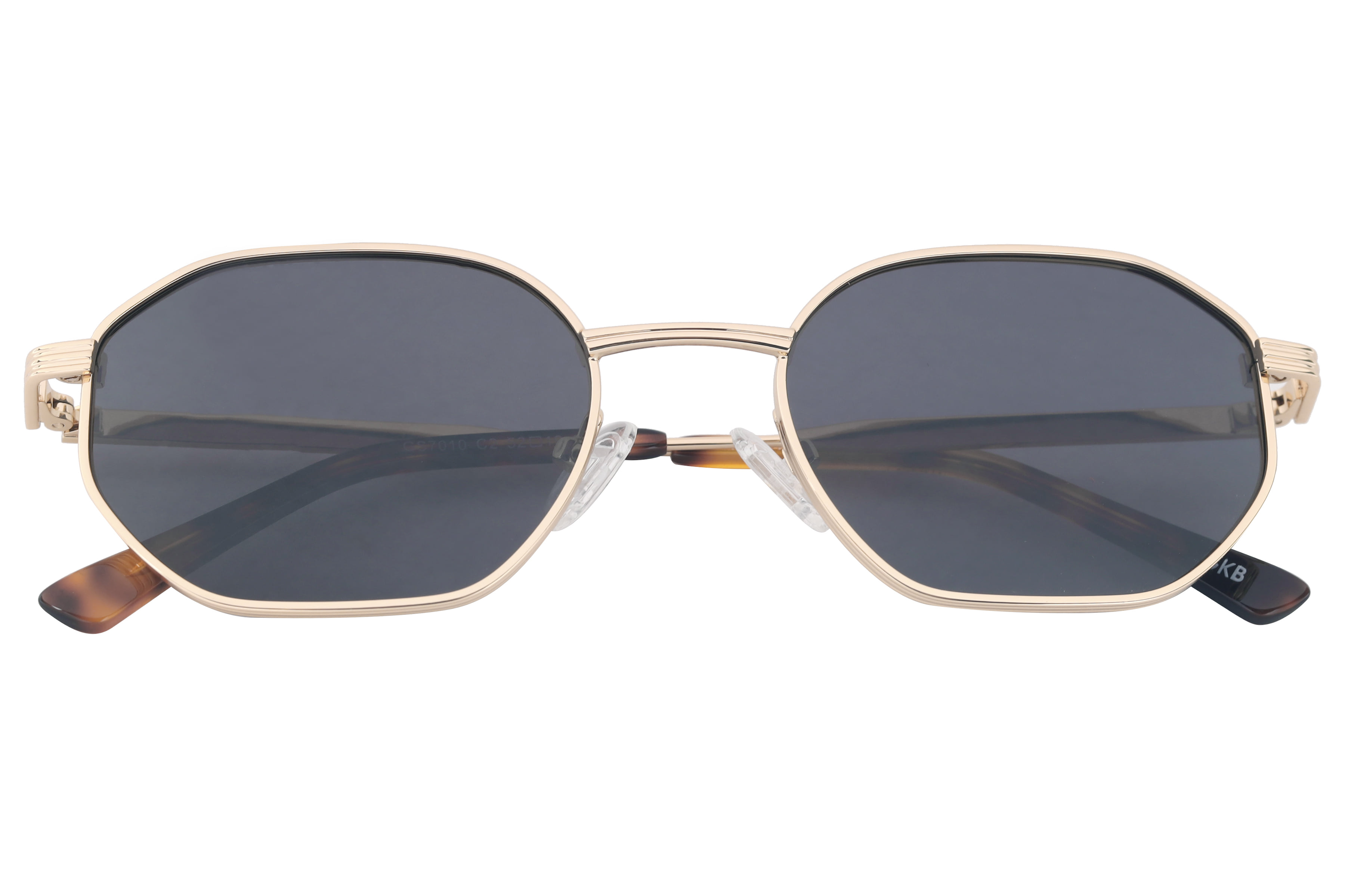 Inspira GS7010 Sunglass Gold Unisex Full Metal Sunglass — Gold frame — view 4