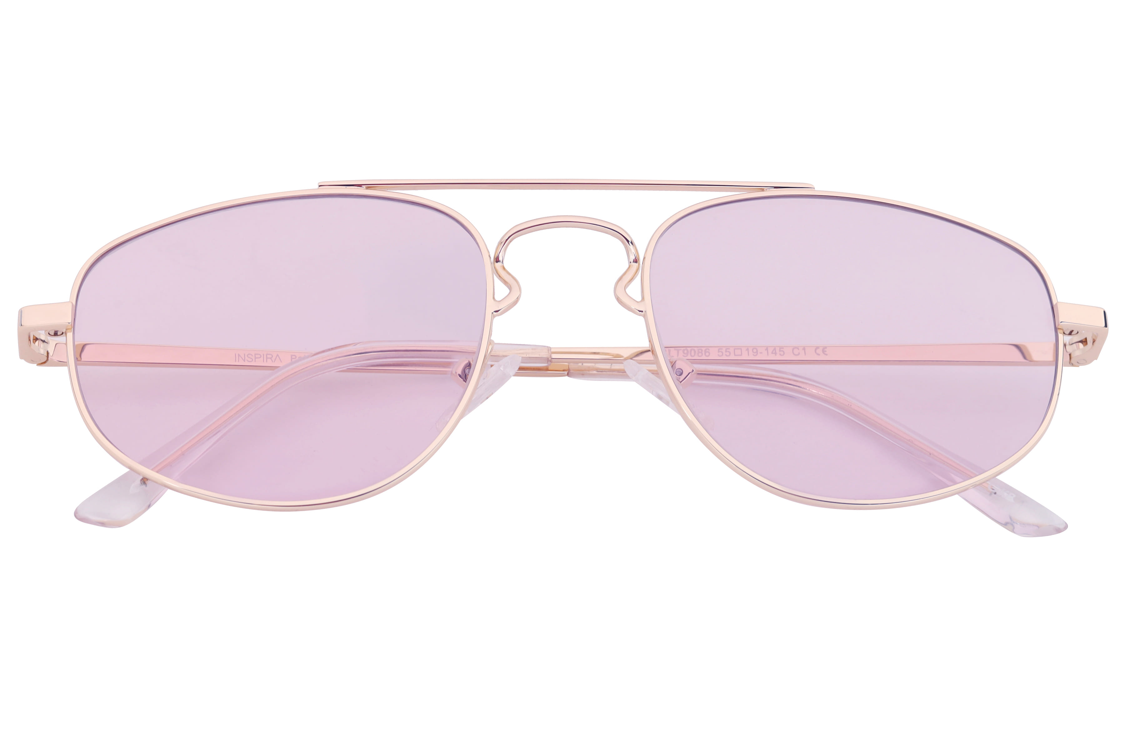 Inspira GLT9086 Sunglass Gold Unisex Full Metal Sunglass — Gold frame — view 10