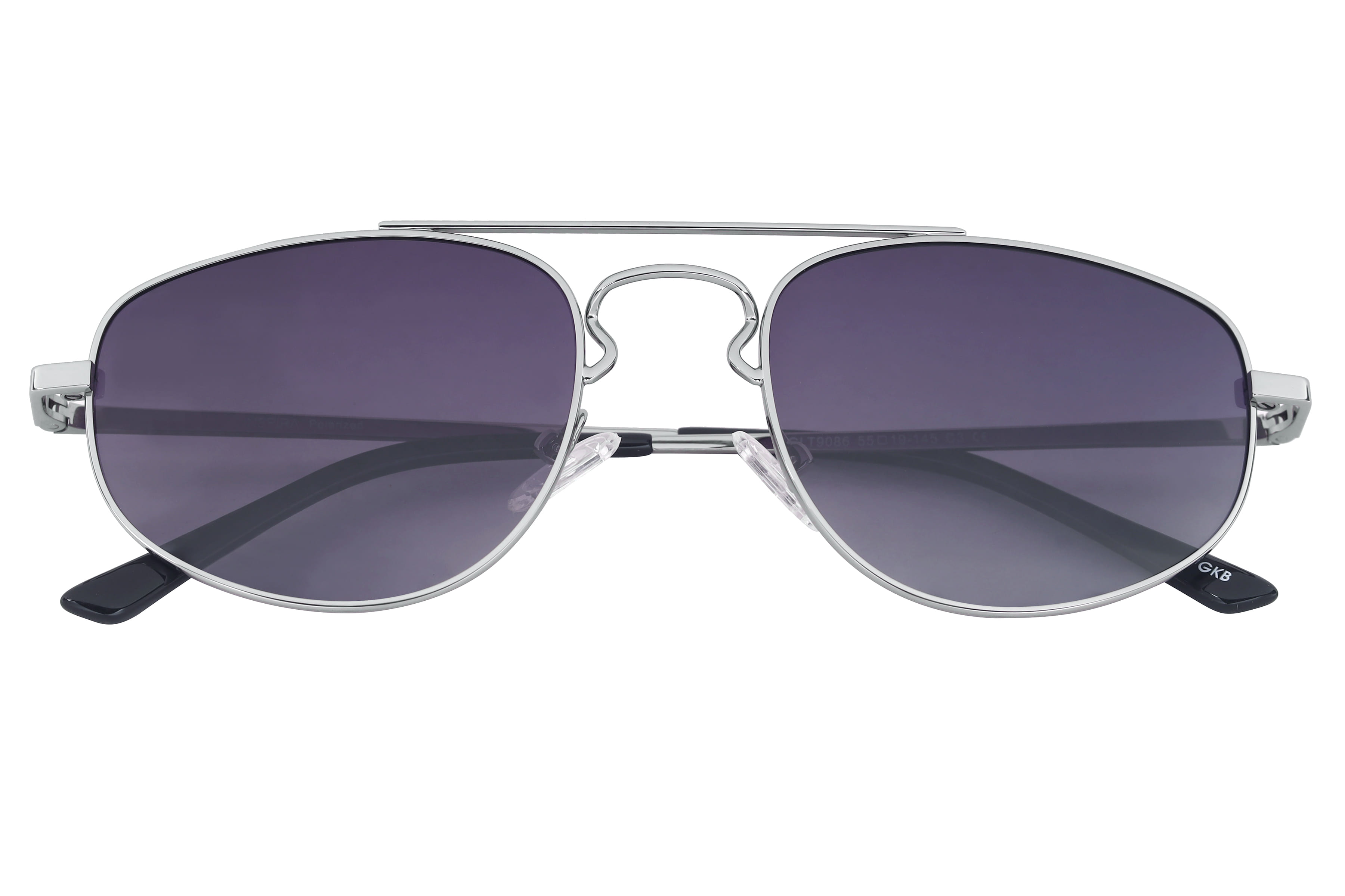 Inspira GLT9086 Sunglass Gun Metal Unisex Full Metal Sunglass — Gun Metal frame — view 3