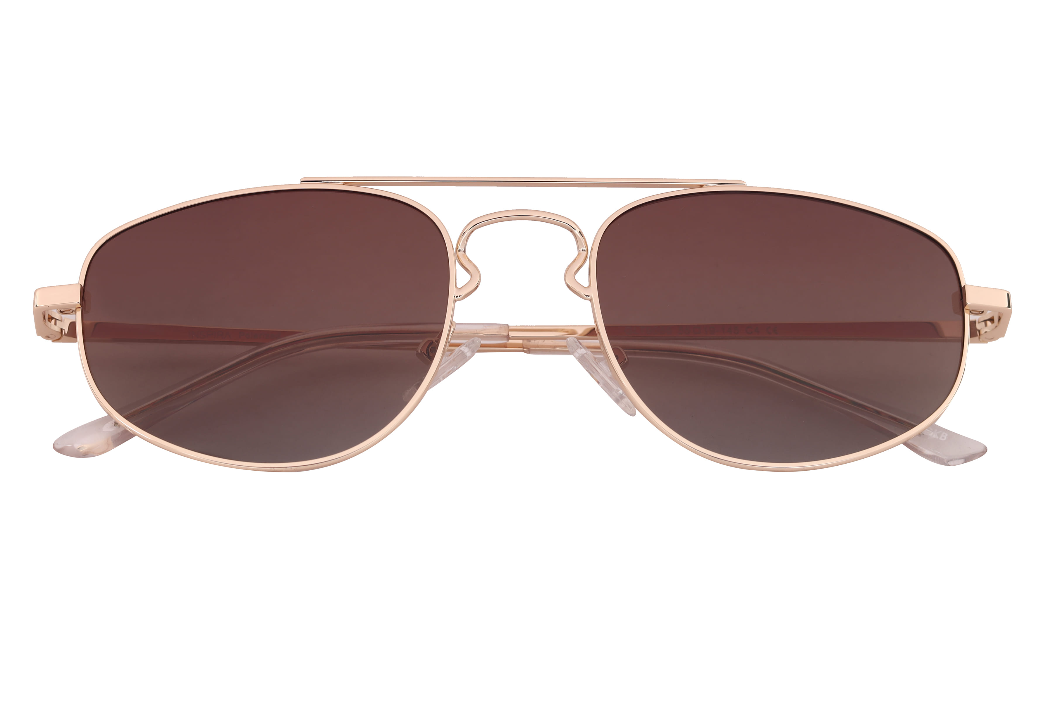 Inspira GLT9086 Sunglass Gold Unisex Full Metal Sunglass — Gold frame — view 2