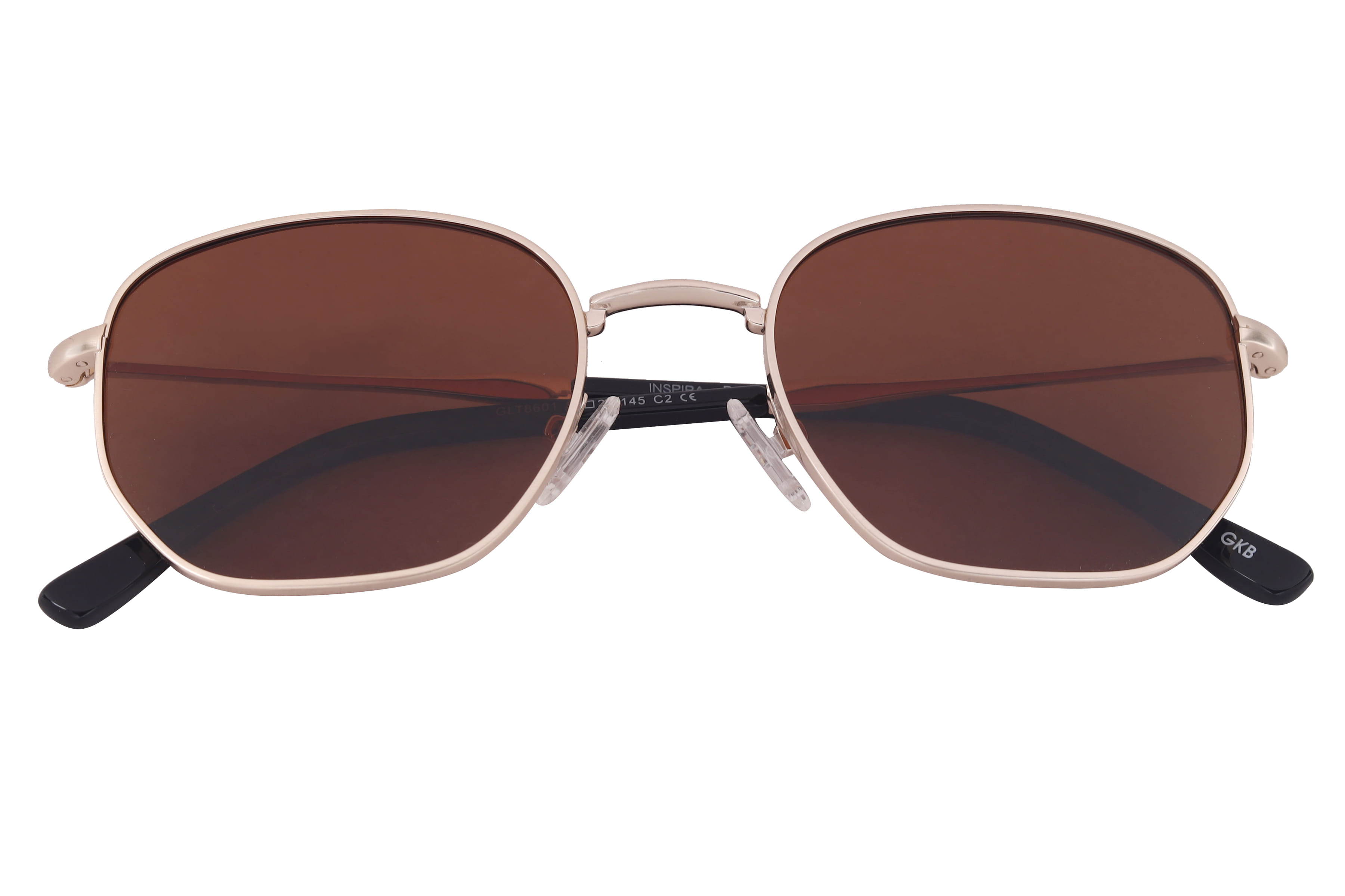 Inspira GLT8601 Sunglass Gold Unisex Full Metal Sunglass — Gold frame — view 3