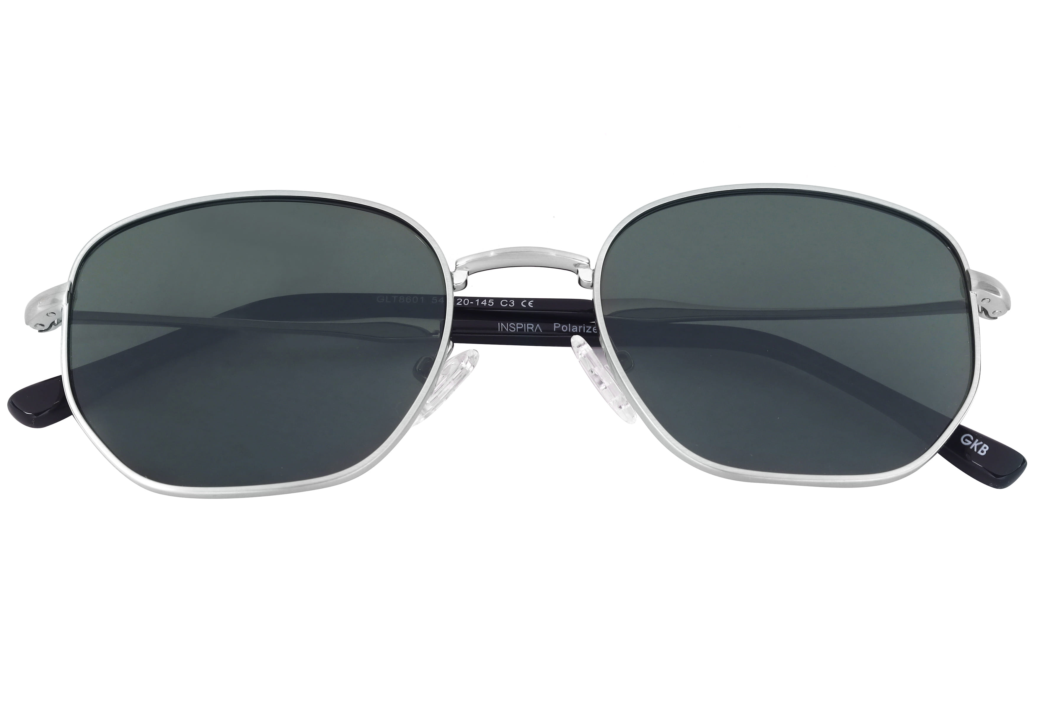 Inspira GLT8601 Sunglass Silver Unisex Full Metal Sunglass — Silver frame — view 3