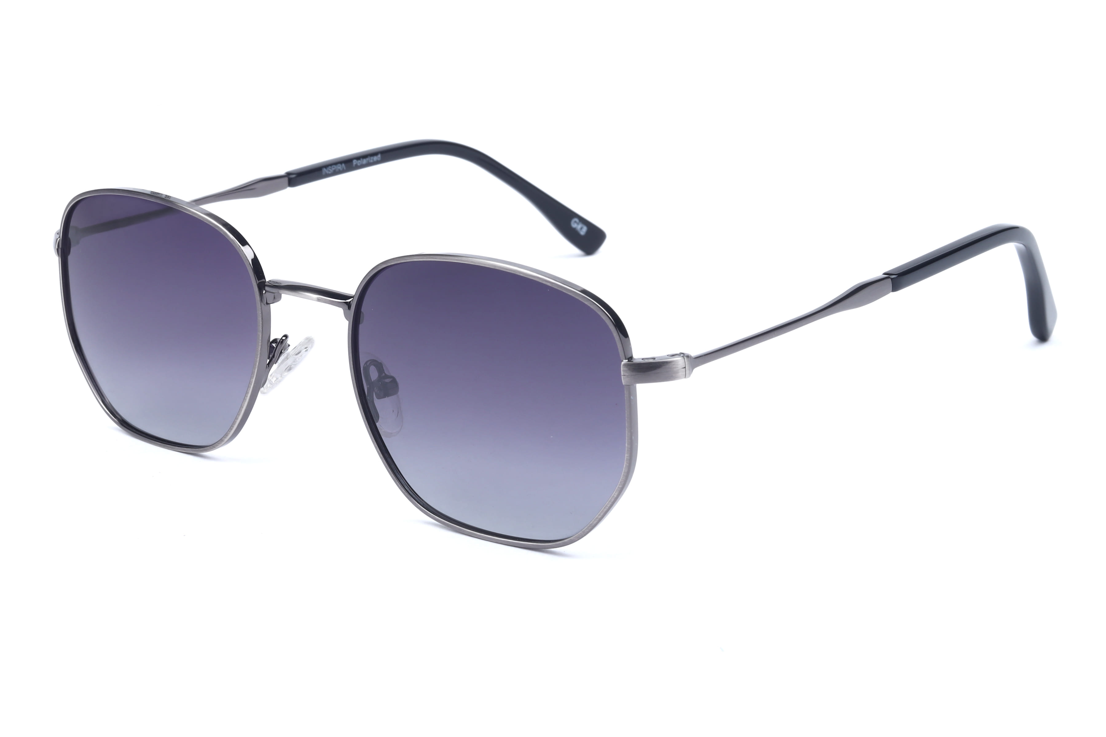 Inspira GLT8601 Sunglass Gun Metal Unisex Full Metal Sunglass — Gun Metal frame — view 1