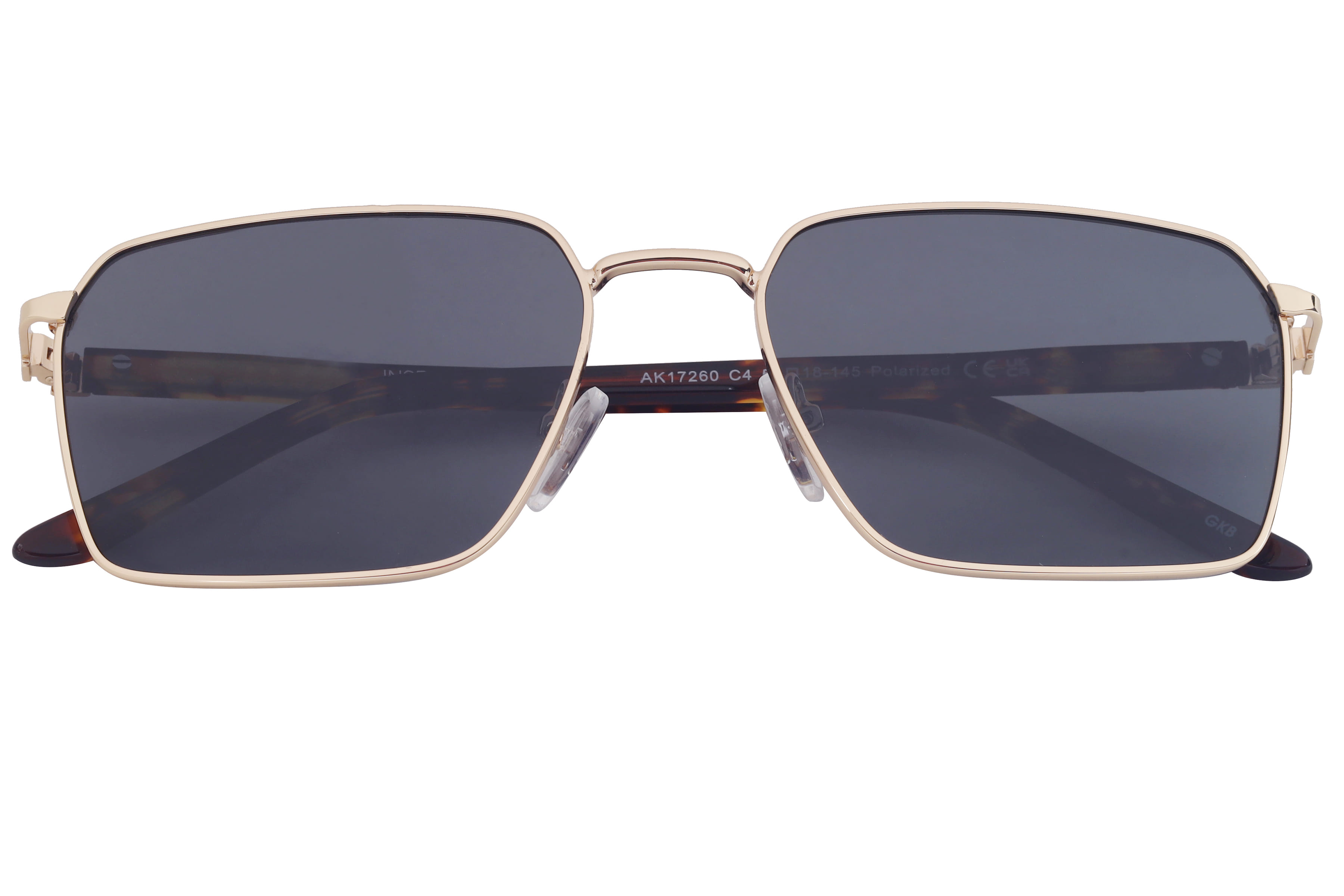 Inspira AK17260 Sunglass Gold Male Full Shell Sunglass — Gold frame — view 6