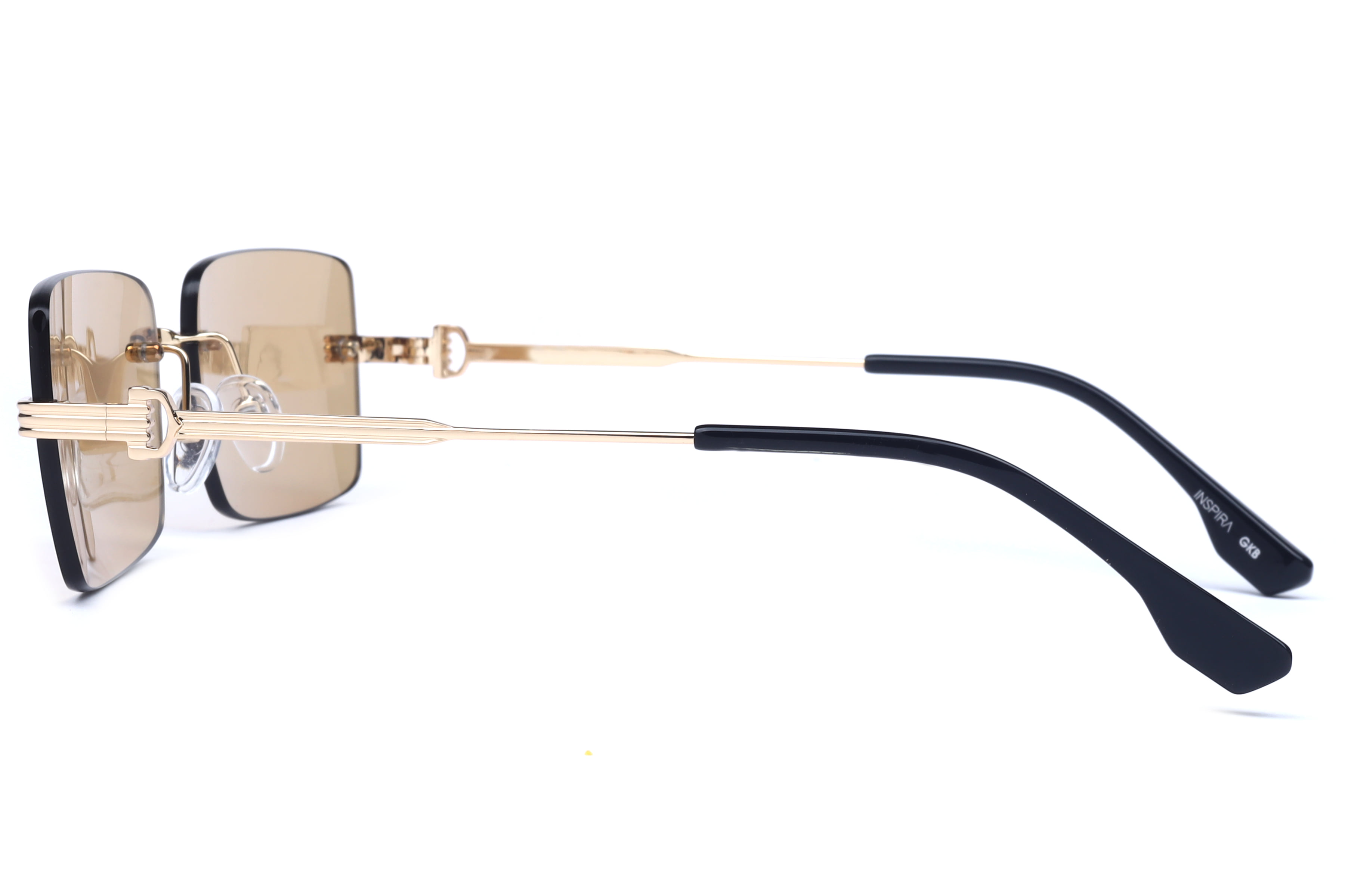 Inspira AK25020 Sunglass Gold Male RimLess Metal Sunglass — Gold frame — view 2