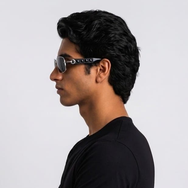 Inspira AK17270 Sunglass Gun Metal Unisex Full Shell Sunglass — Gun Metal frame — view 2