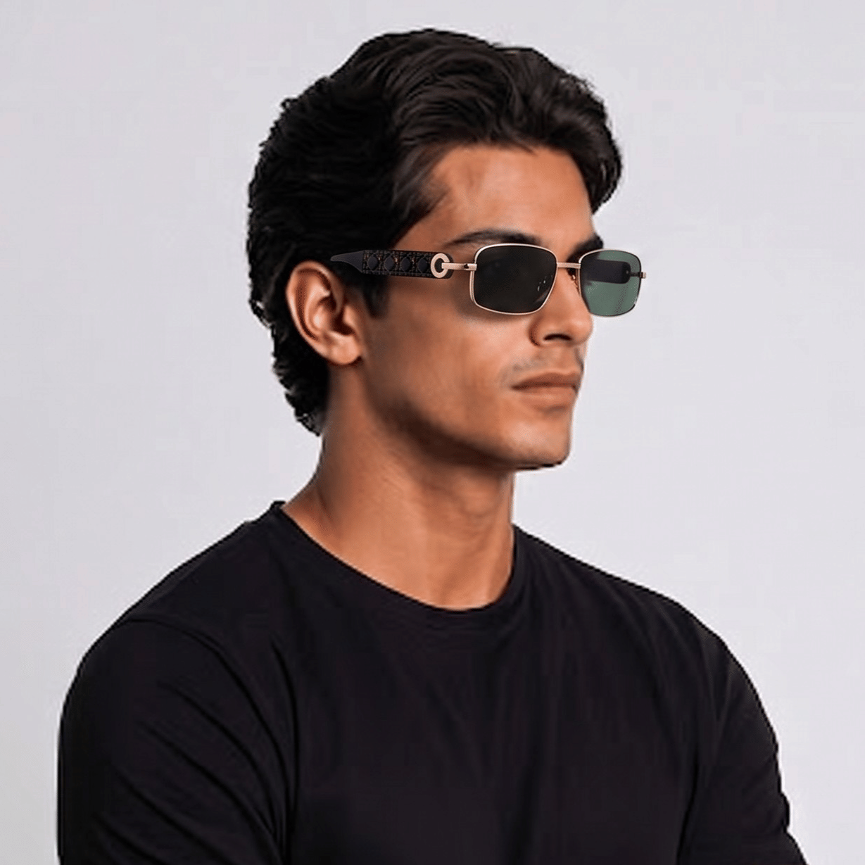 Inspira AK17270 Sunglass Gold Unisex Full Shell Sunglass — Gold frame — view 4