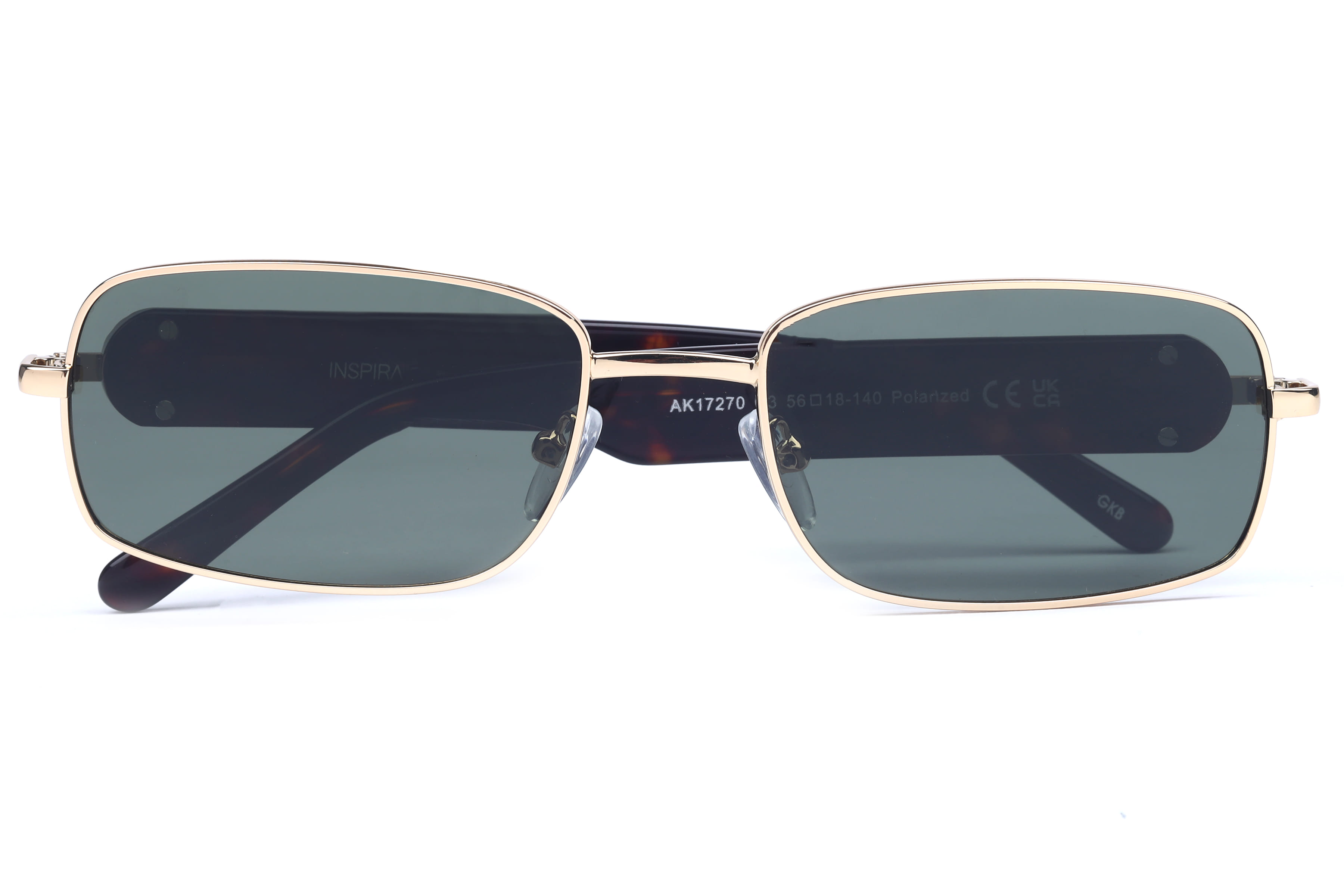 Inspira AK17270 Sunglass Gold Unisex Full Shell Sunglass — Gold frame — view 8