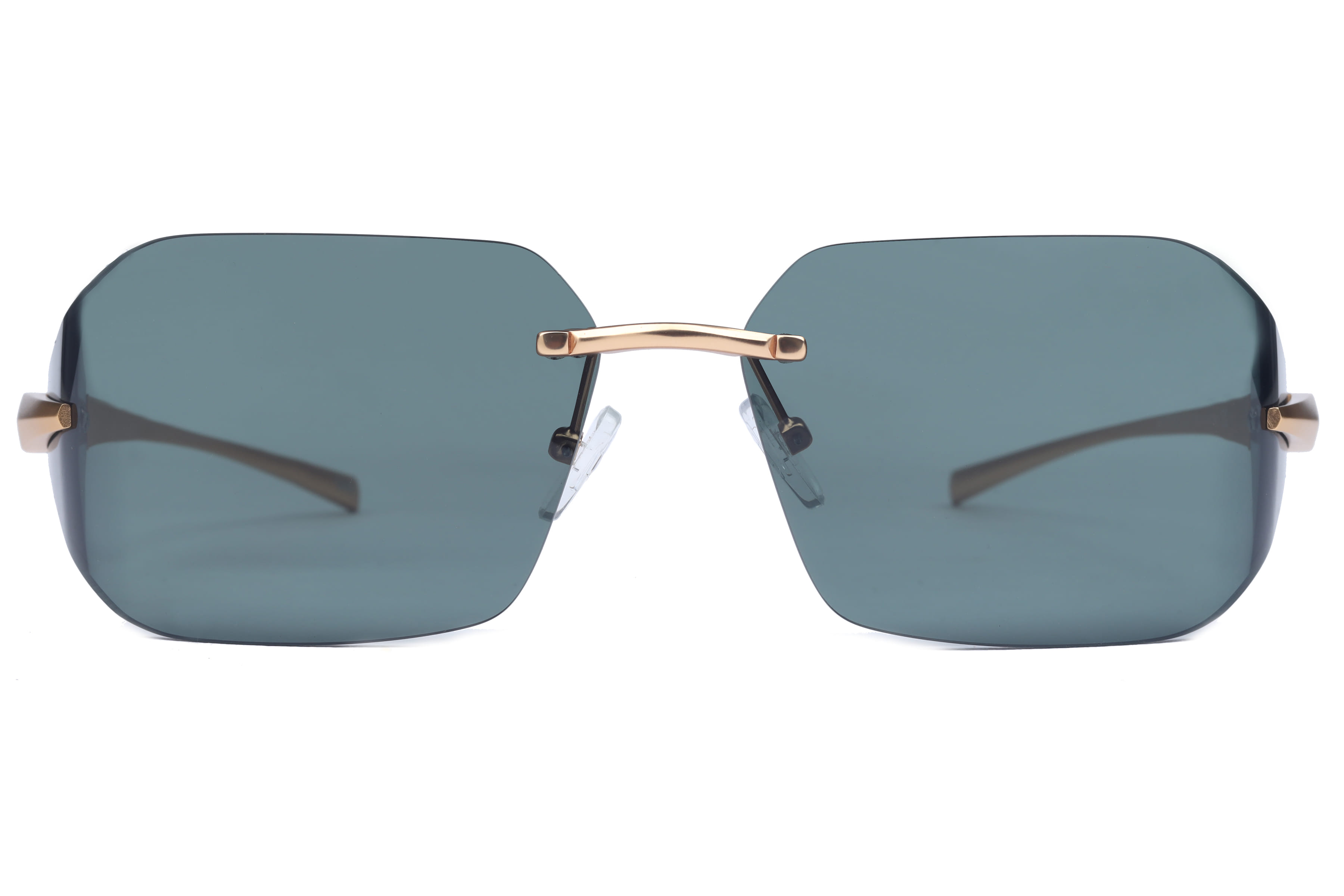 Inspira AK17302 Sunglass Gold Unisex RimLess Metal — Gold frame