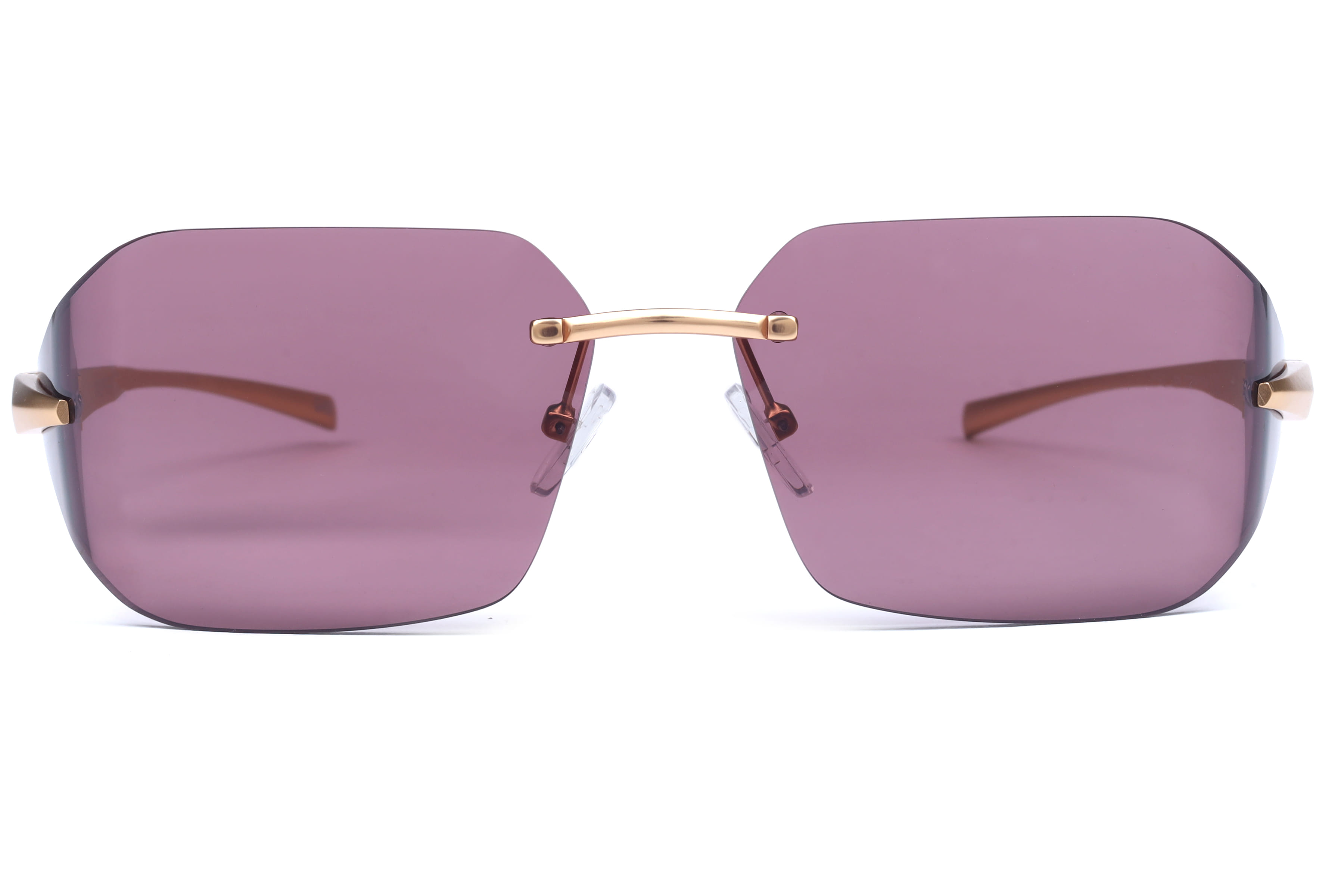 Inspira AK17302 Sunglass Gold Unisex RimLess Metal — Gold frame