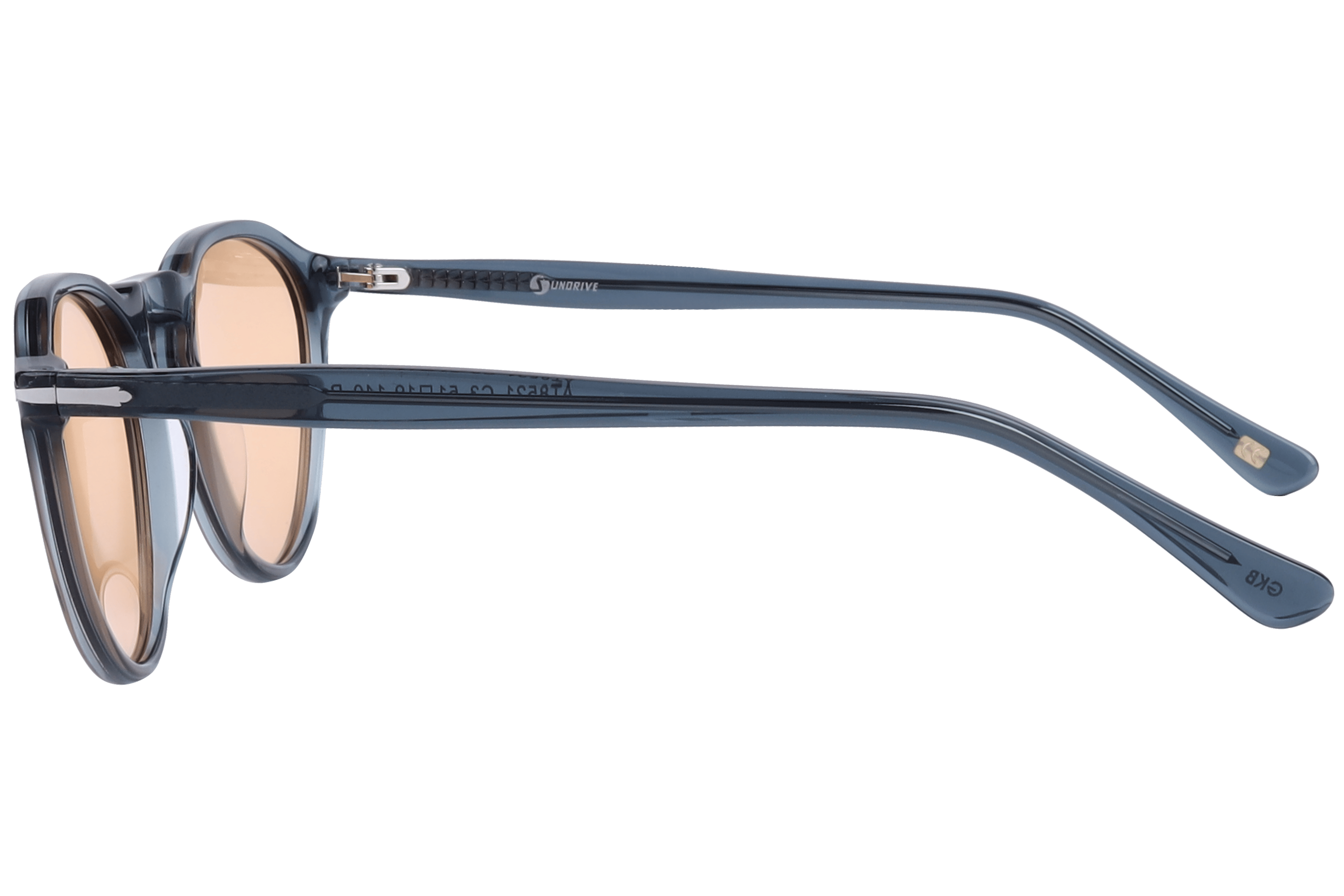 Inspira AT8521 Sunglass Transparent Blue Unisex Full Shell Sunglass — Transparent Blue frame — view 3