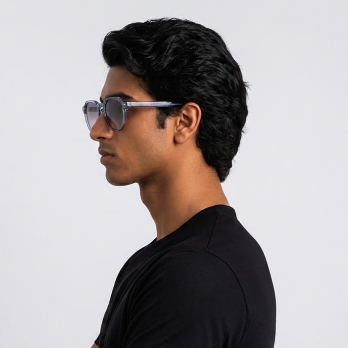 INSPIRA SZ3226 C2 Sunglass — Transparent Blue frame — view 2