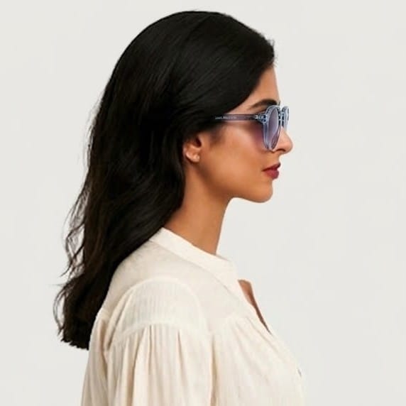 INSPIRA SZ3226 C2 Sunglass — Transparent Blue frame — view 4