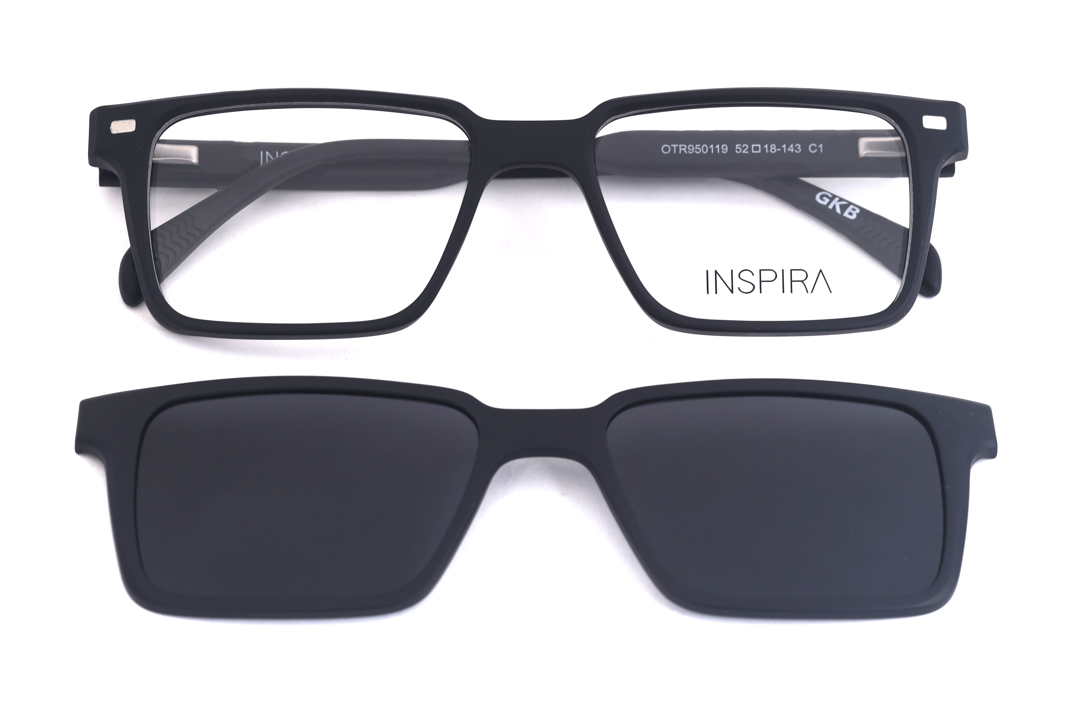 INSPIRA OTR950119 C1 Sunglass — Matt Black frame — view 4