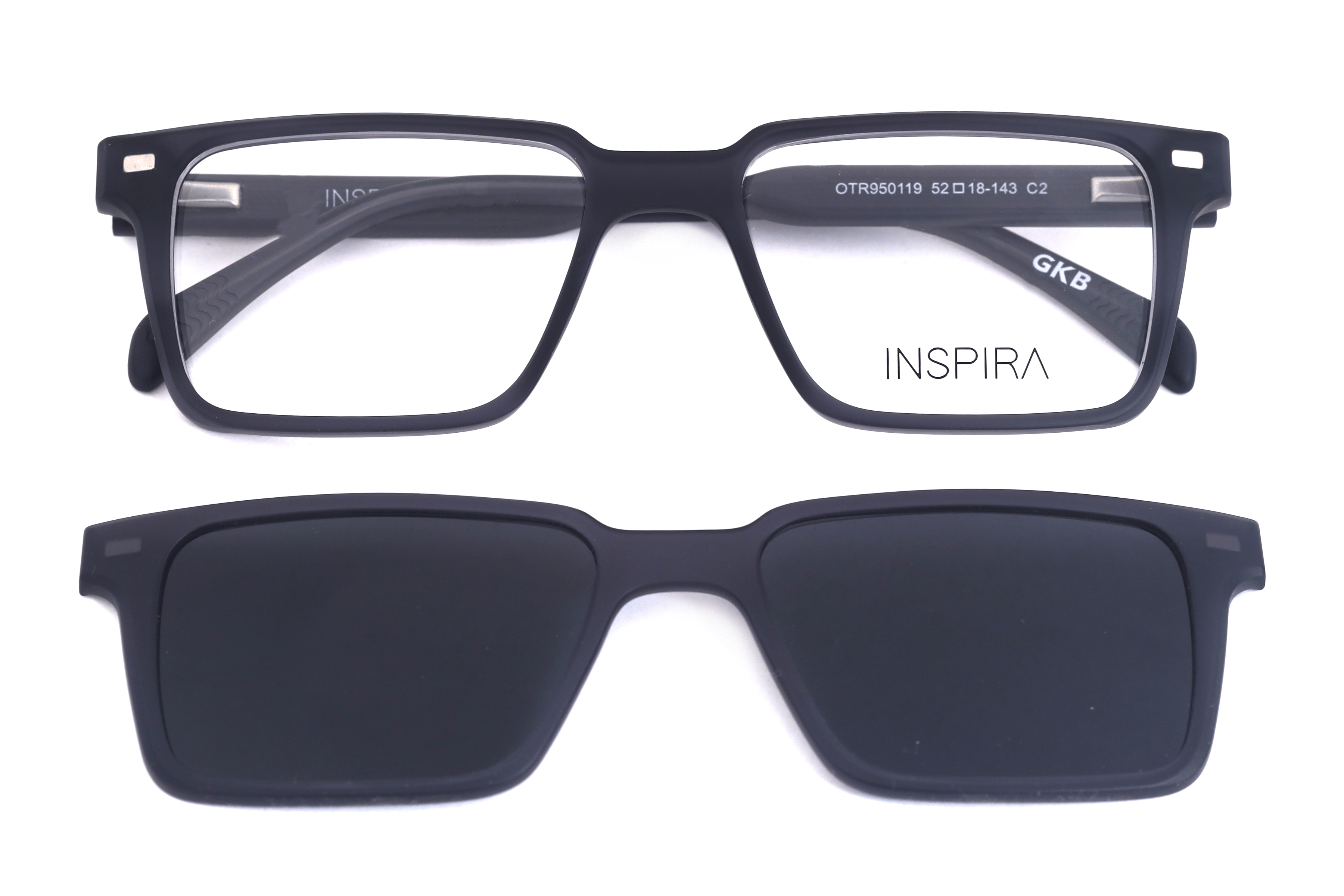 INSPIRA OTR950119 C2 Sunglass — Matt Grey frame — view 4