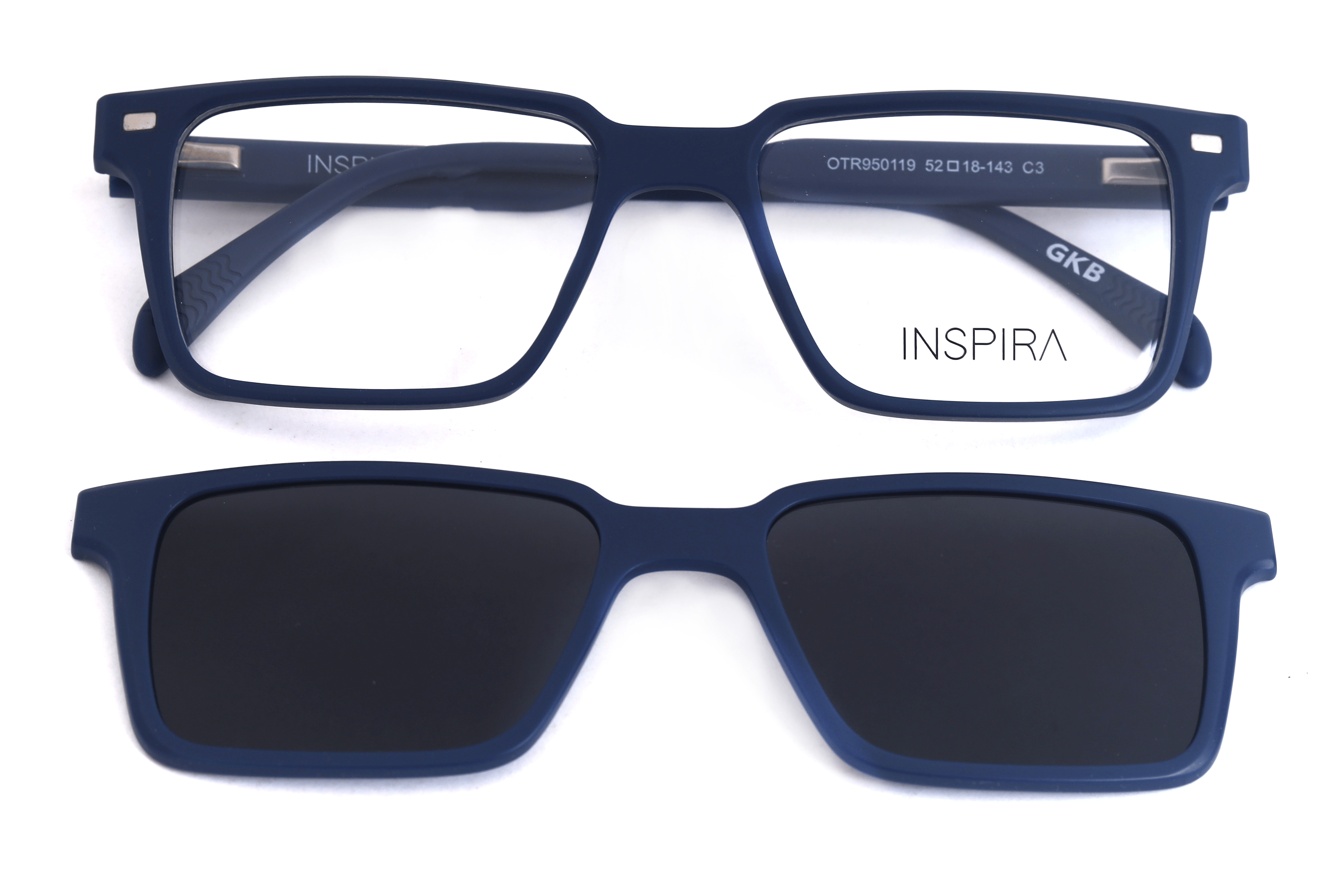 INSPIRA OTR950119 C3 Sunglass — Matt Blue frame — view 4