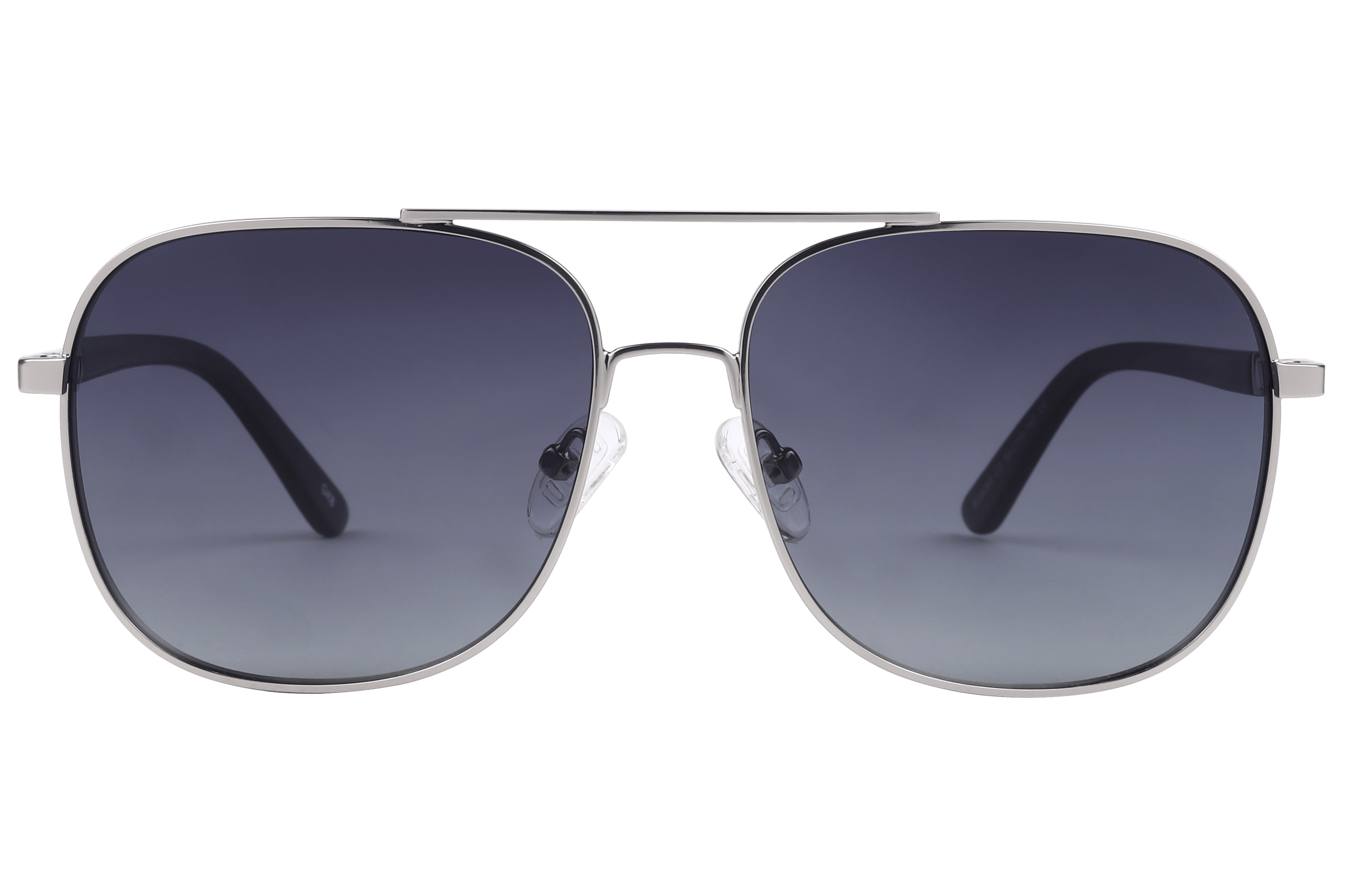 Inspira BS8084 Sunglass Silver Male Full Metal Sunglass — Silver frame — view 2
