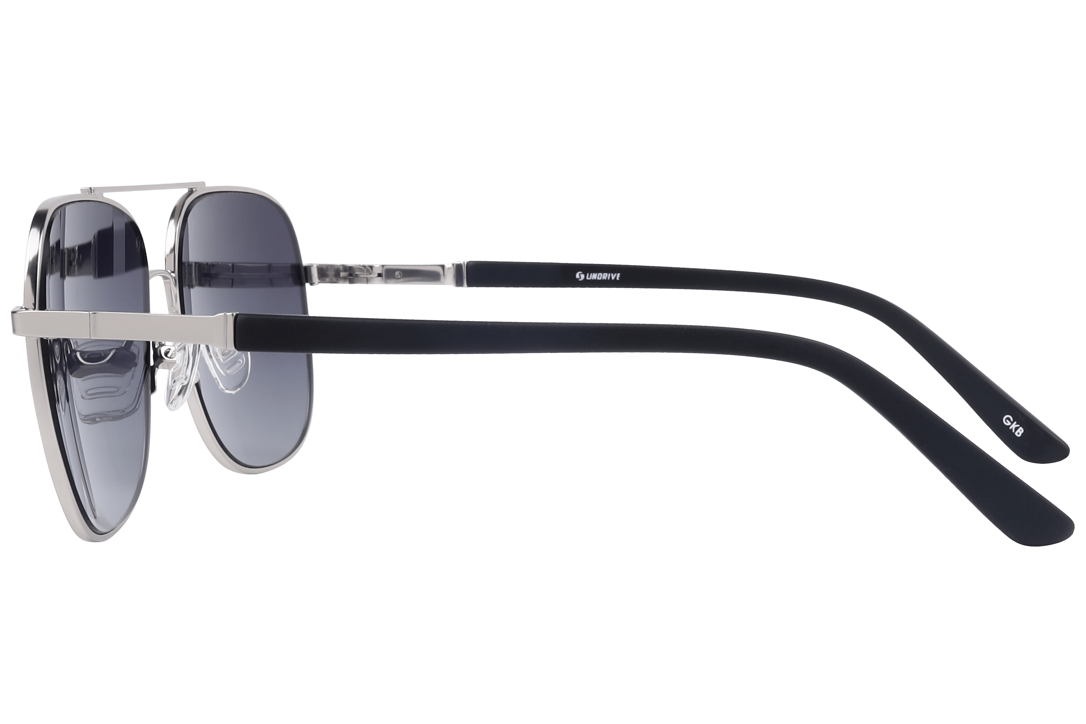 Inspira BS8084 Sunglass Silver Male Full Metal Sunglass — Silver frame — view 3