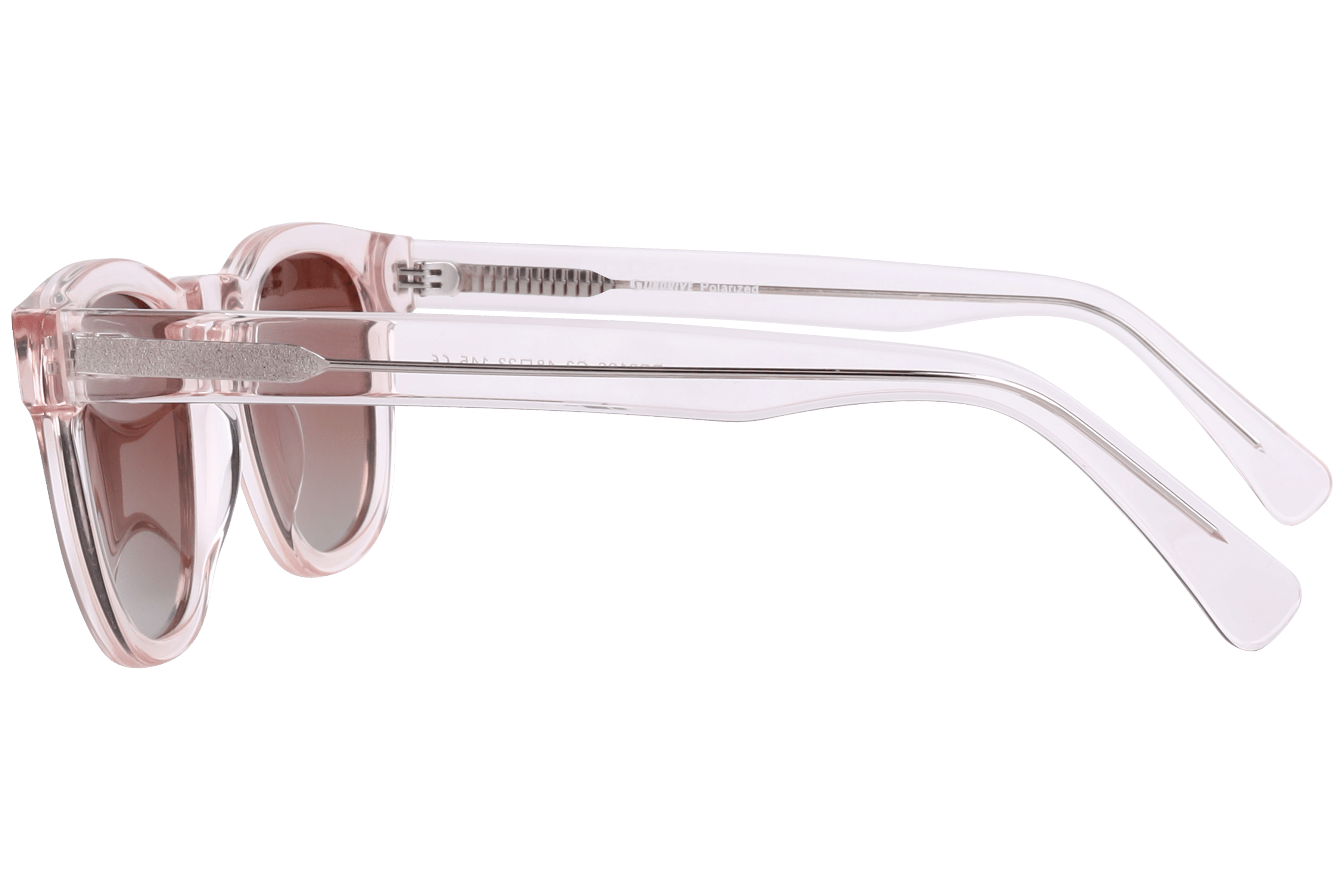 Inspira BOA8106 Sunglass Transparent Pink Unisex Full Shell Sunglass — Transparent Pink frame — view 3