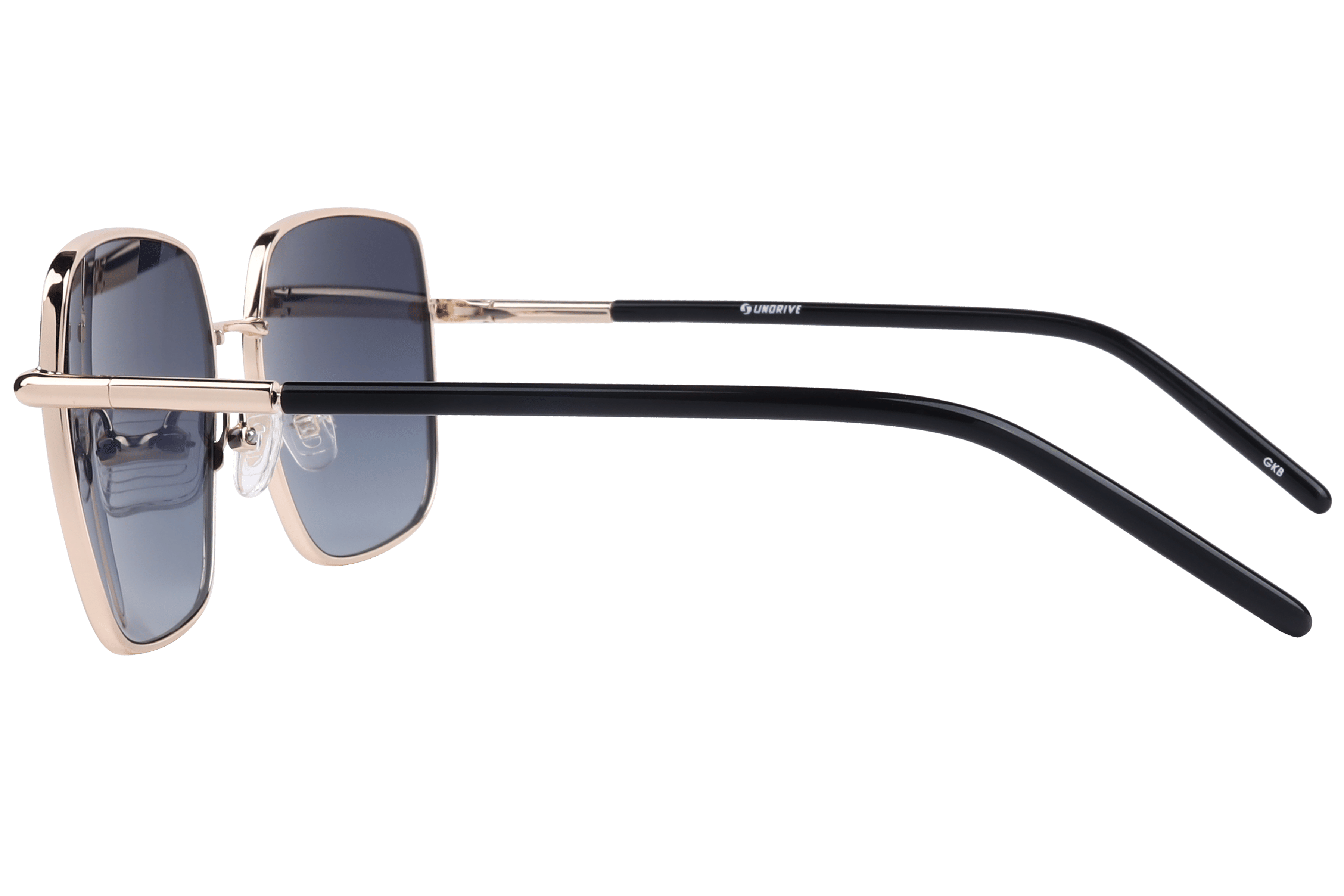 Inspira 8215 Sunglass Gold Unisex Full Metal Sunglass — Gold frame — view 3