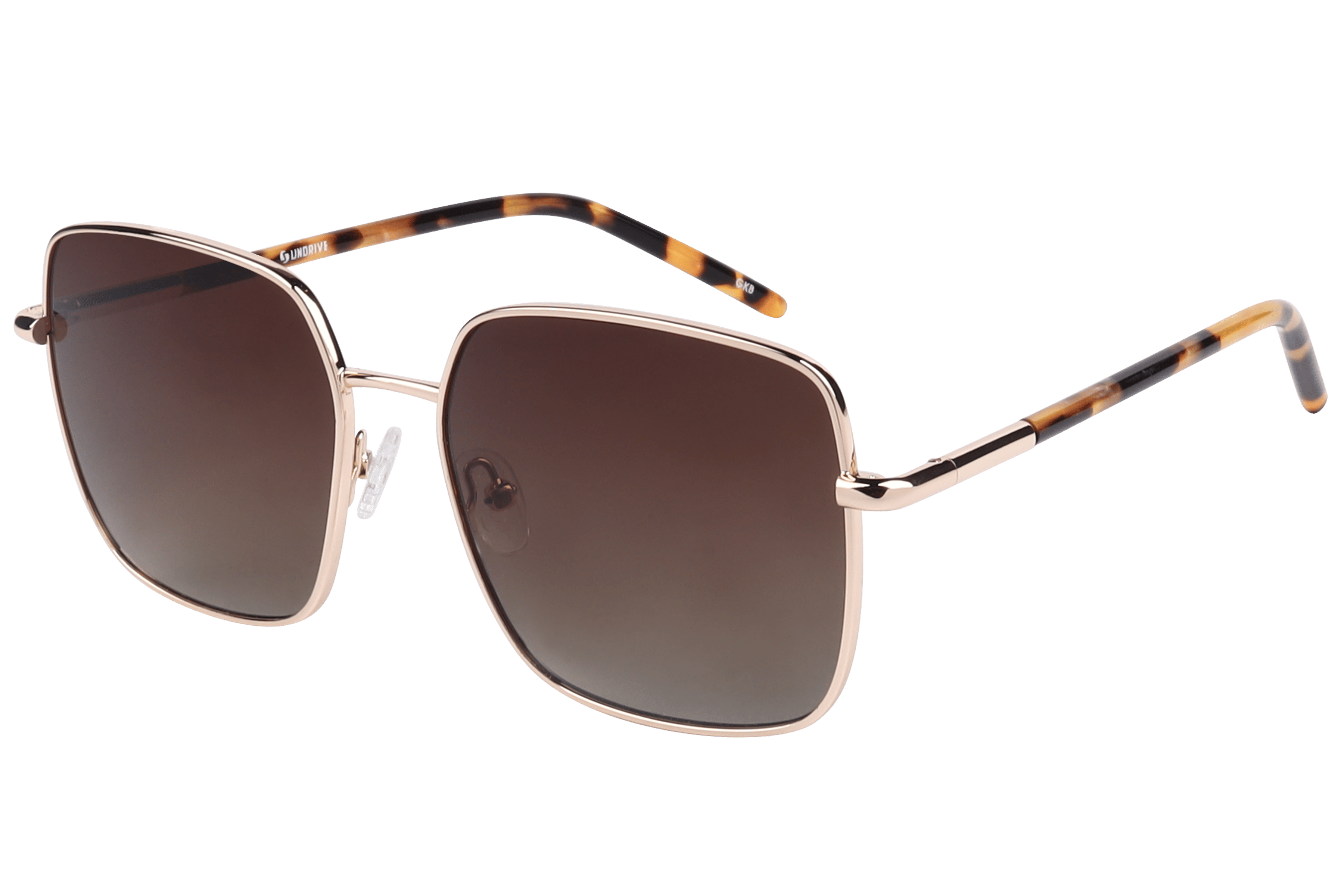 Inspira 8215 Sunglass Gold Unisex Full Metal — Gold frame