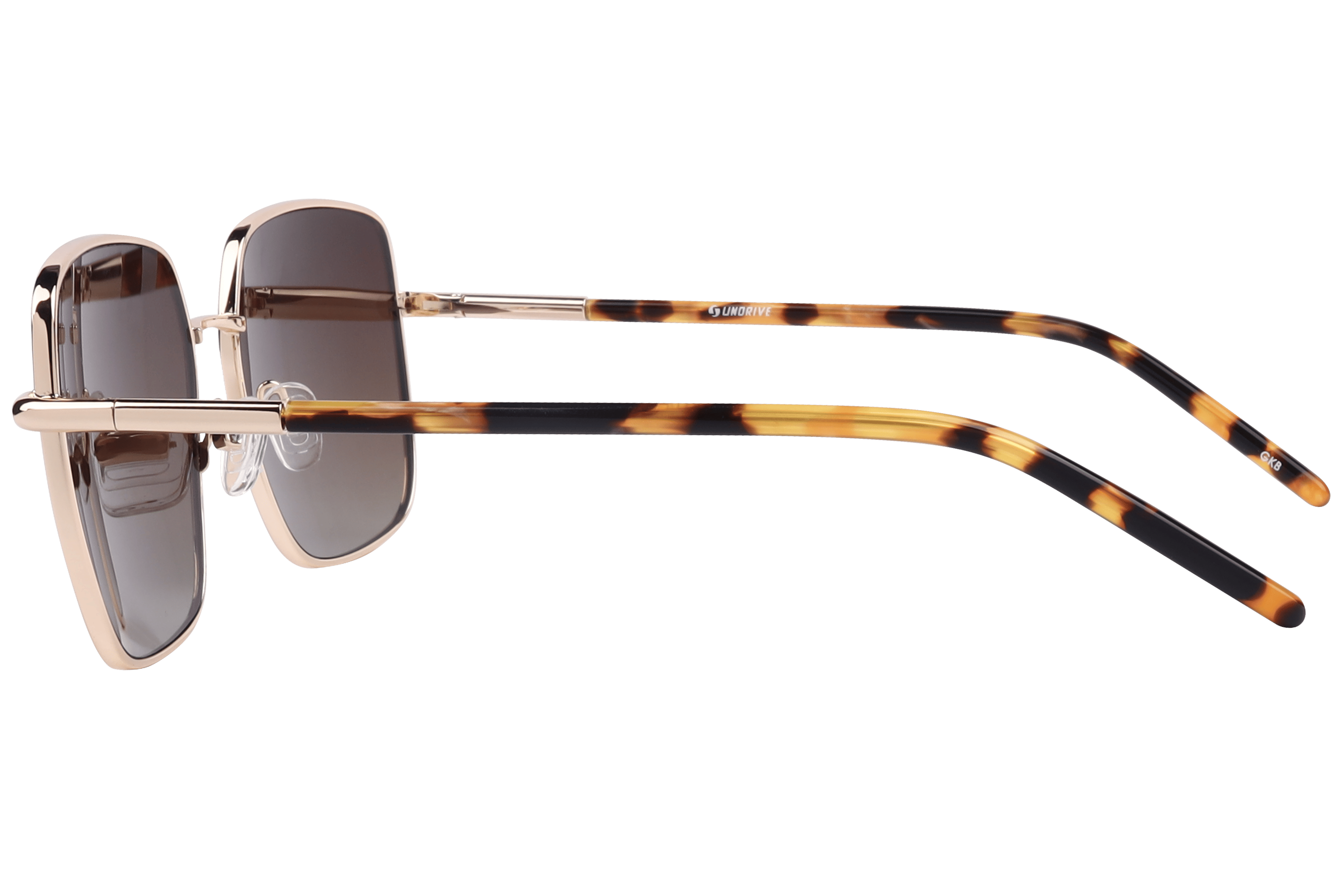 Inspira 8215 Sunglass Gold Unisex Full Metal Sunglass — Gold frame — view 3