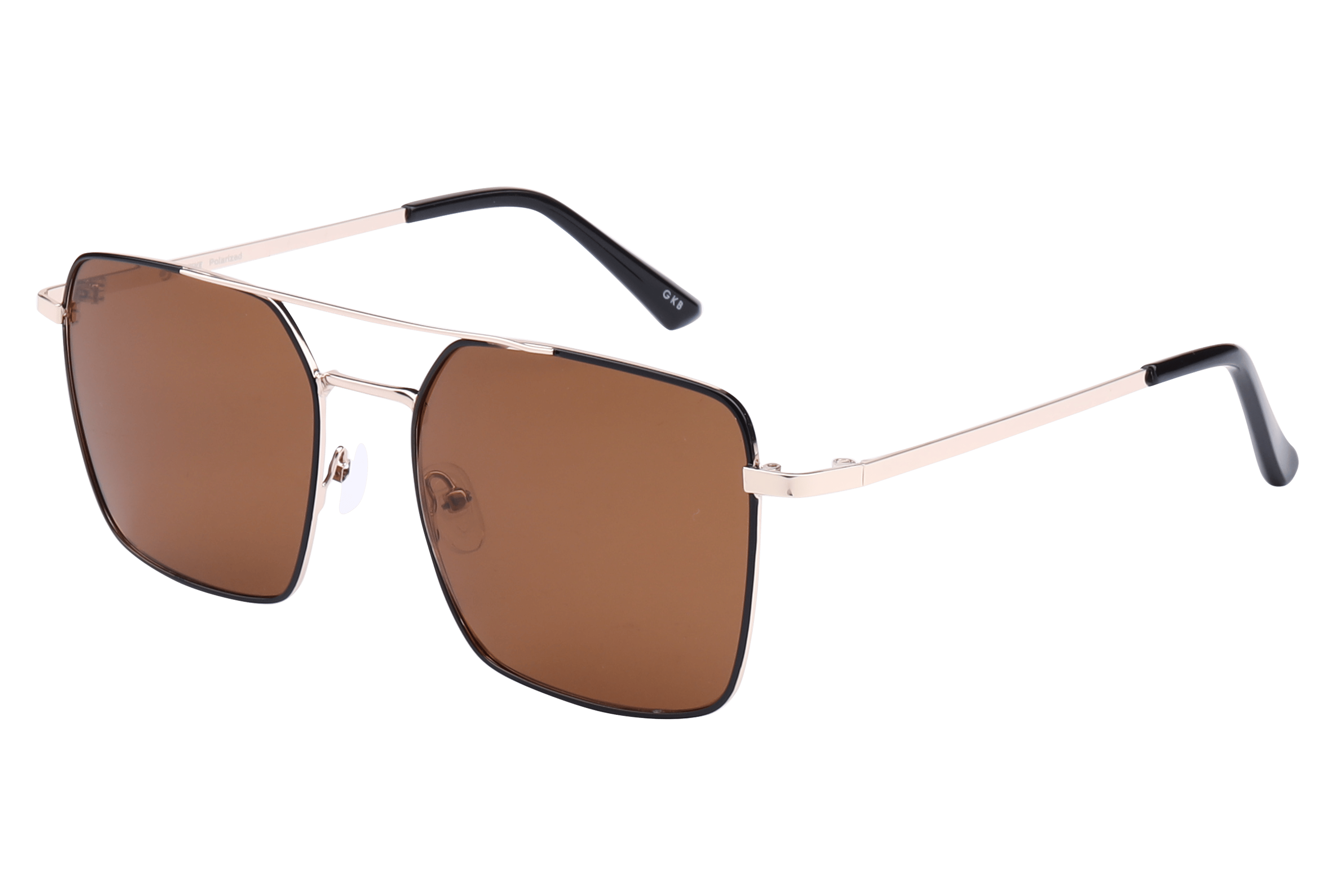 Inspira VW264S Sunglass Black Male Metal — Black frame