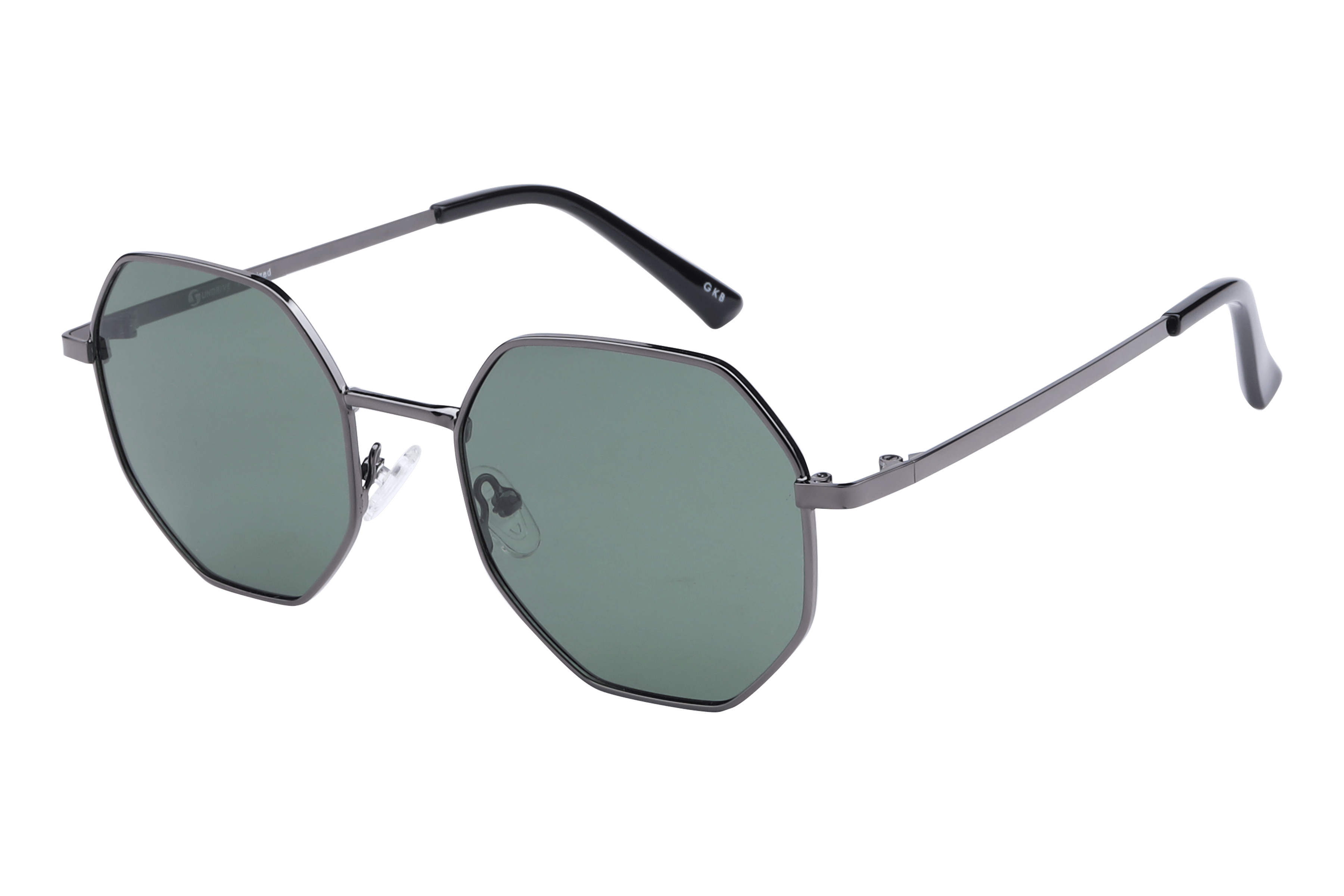 Inspira VW259S Sunglass Gun Metal Unisex Full Metal — Gold frame