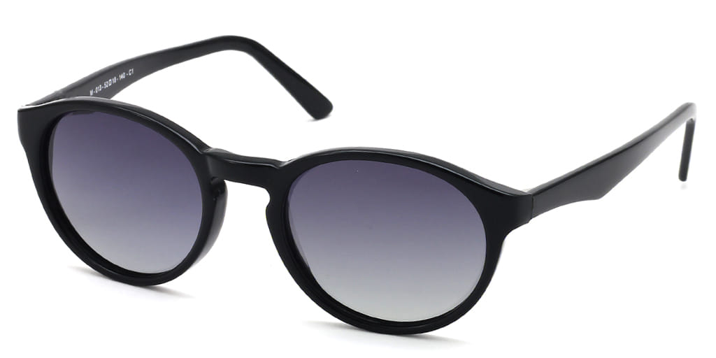 Inspira M-013 Sunglass Black Unisex Full Shell Sunglass — Black frame — view 2