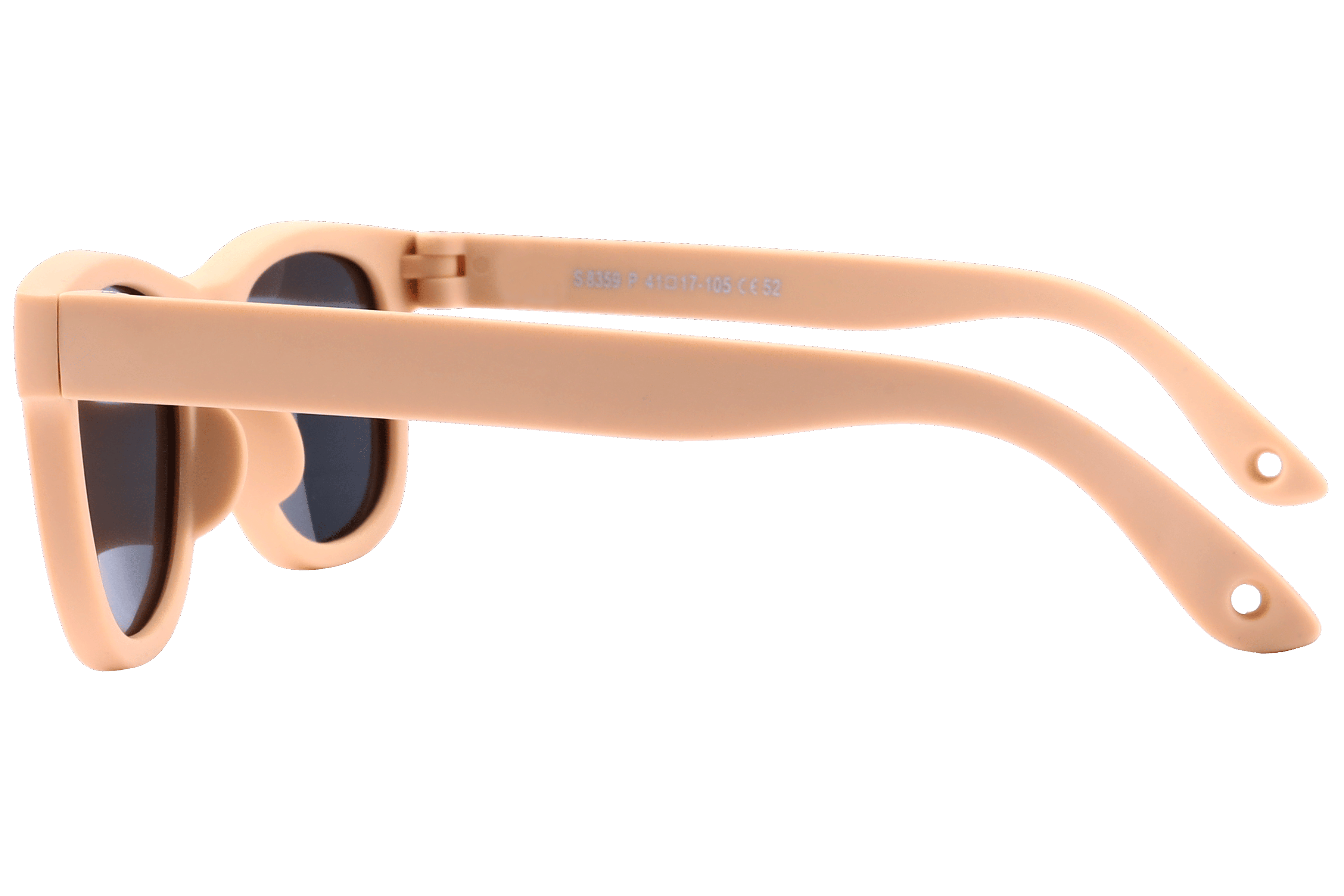Champ S8359P Sunglass Beige Kids Full Shell Sunglass — Beige frame — view 3