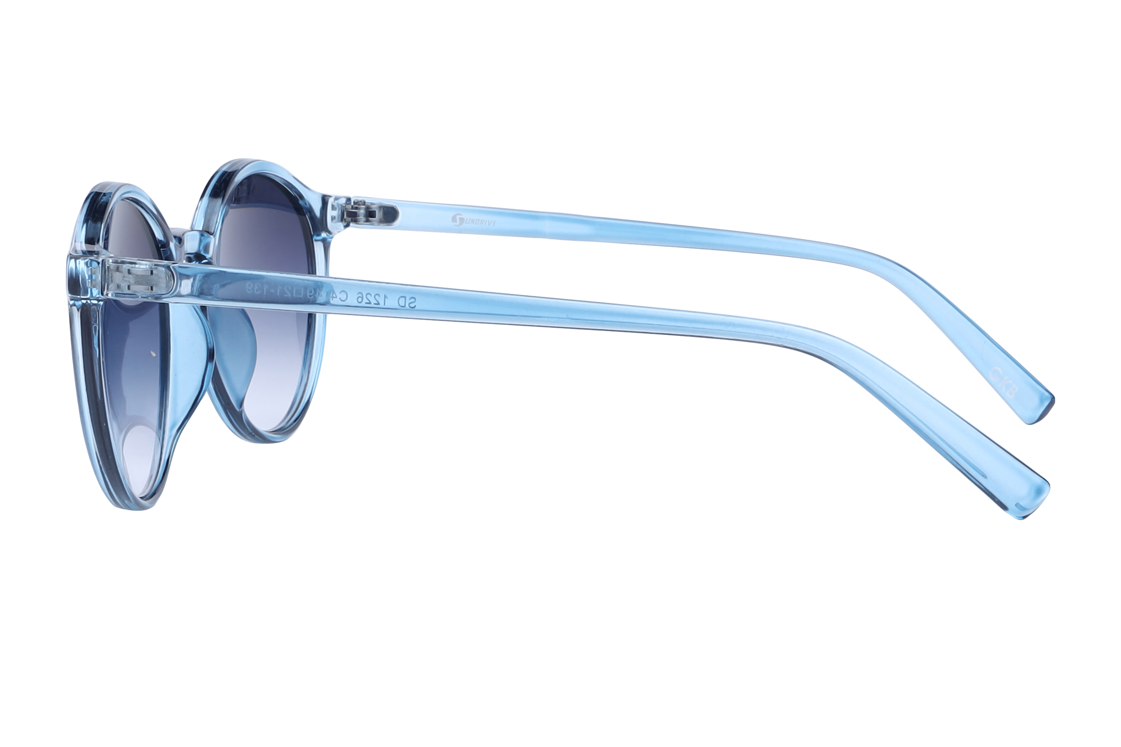 Inspira SD 1226 Sunglass Transparent Blue Unisex Full Shell Sunglass — Transparent Blue frame — view 3