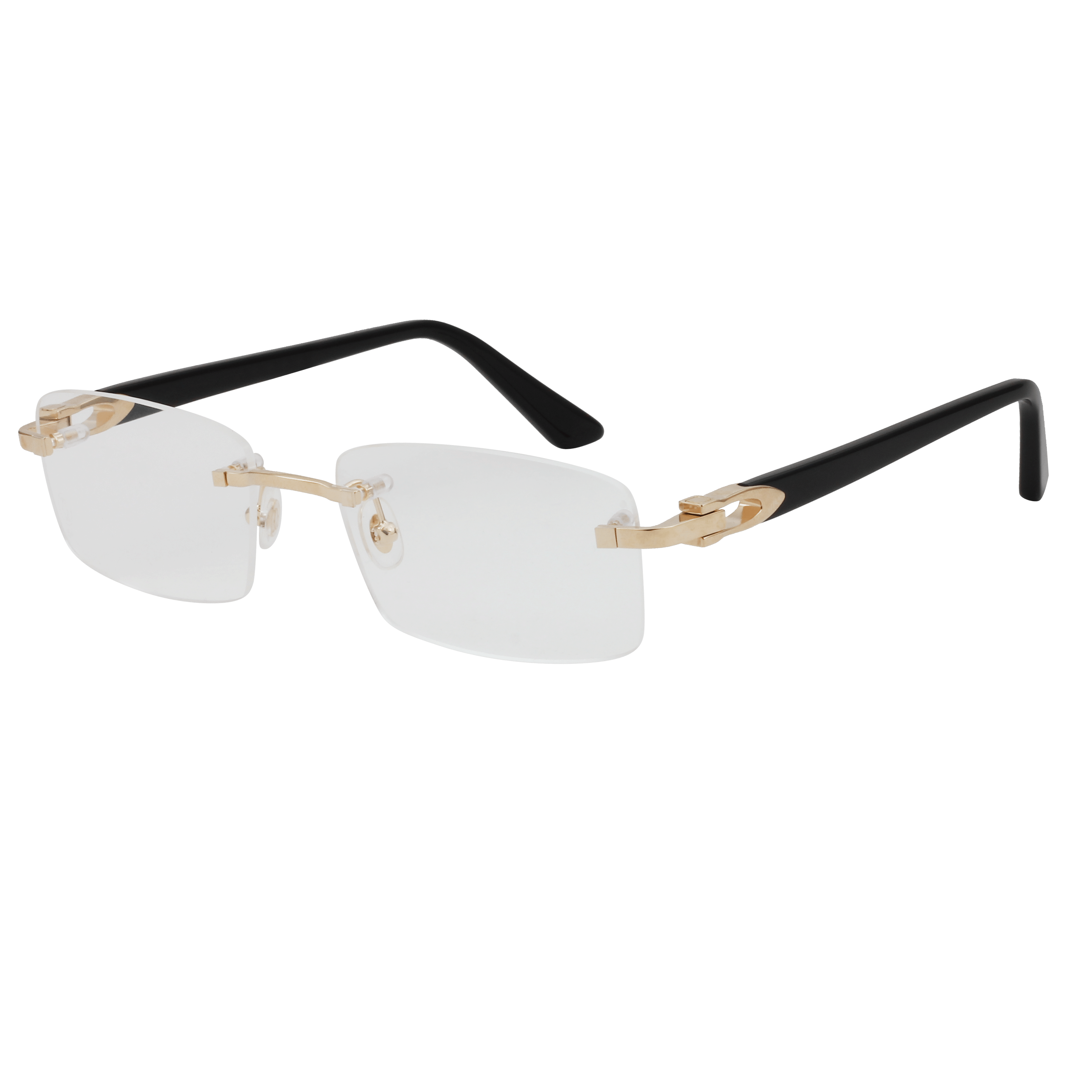 Cartier CT0287O Frame Gold Male RimLess Shell — Gold frame