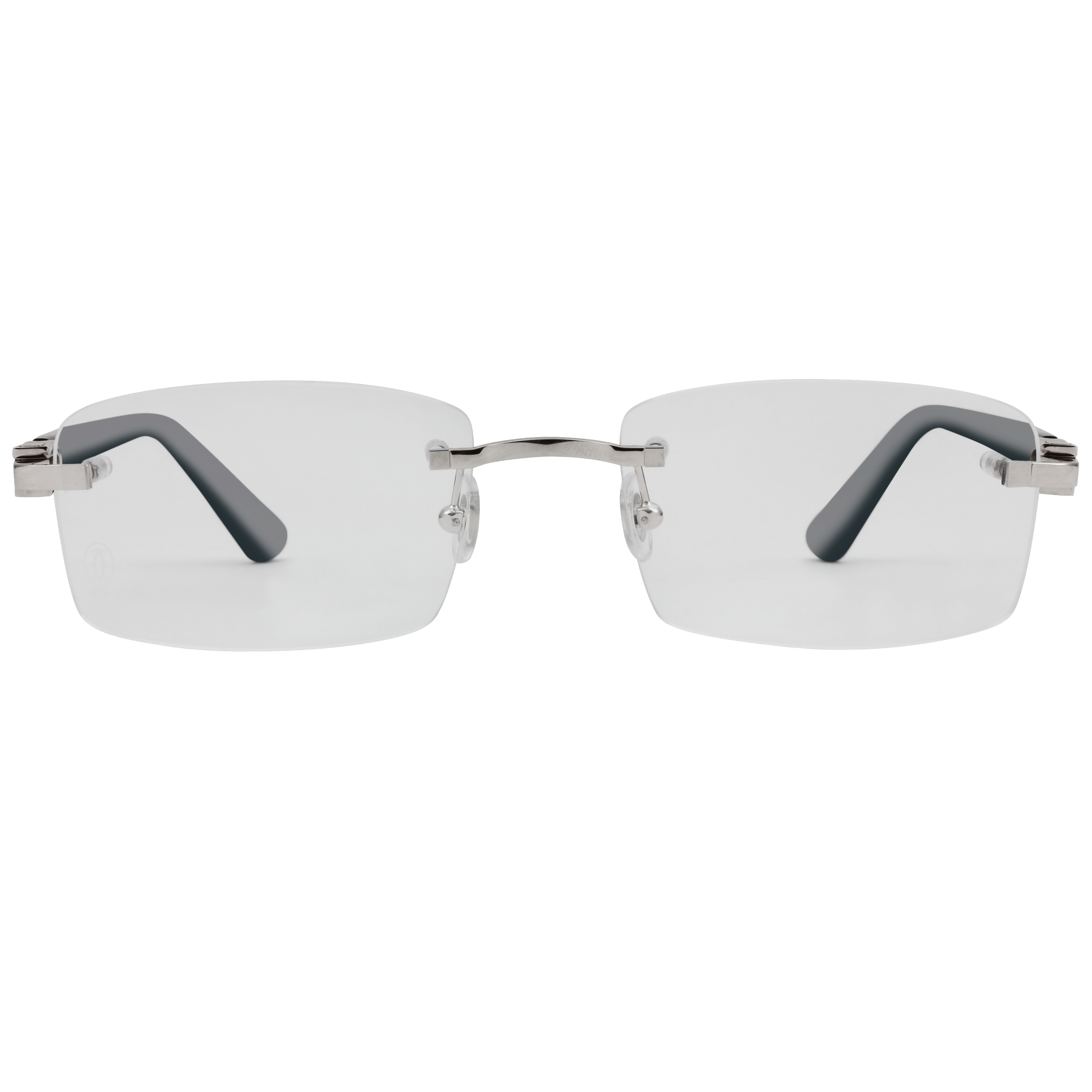 Cartier FR Cartier CT0287O Frame Silver Male RimLess Shell — Silver frame