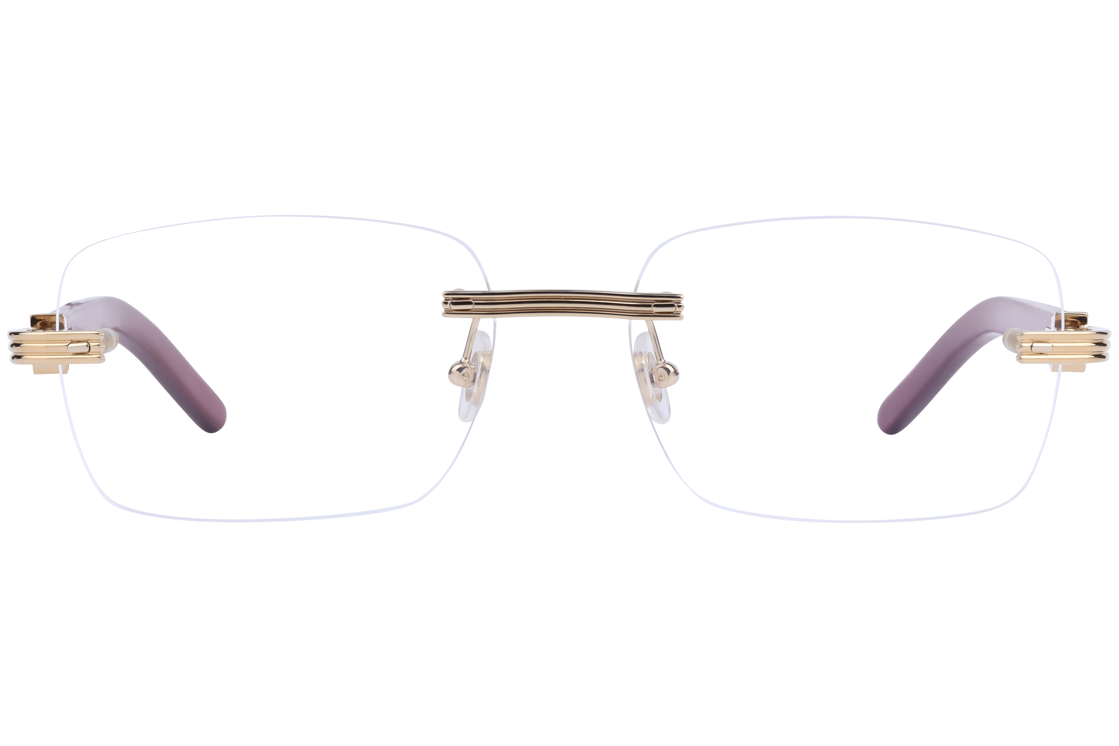 Cartier CT0286O Frame Gold Male RimLess Wood — Gold frame