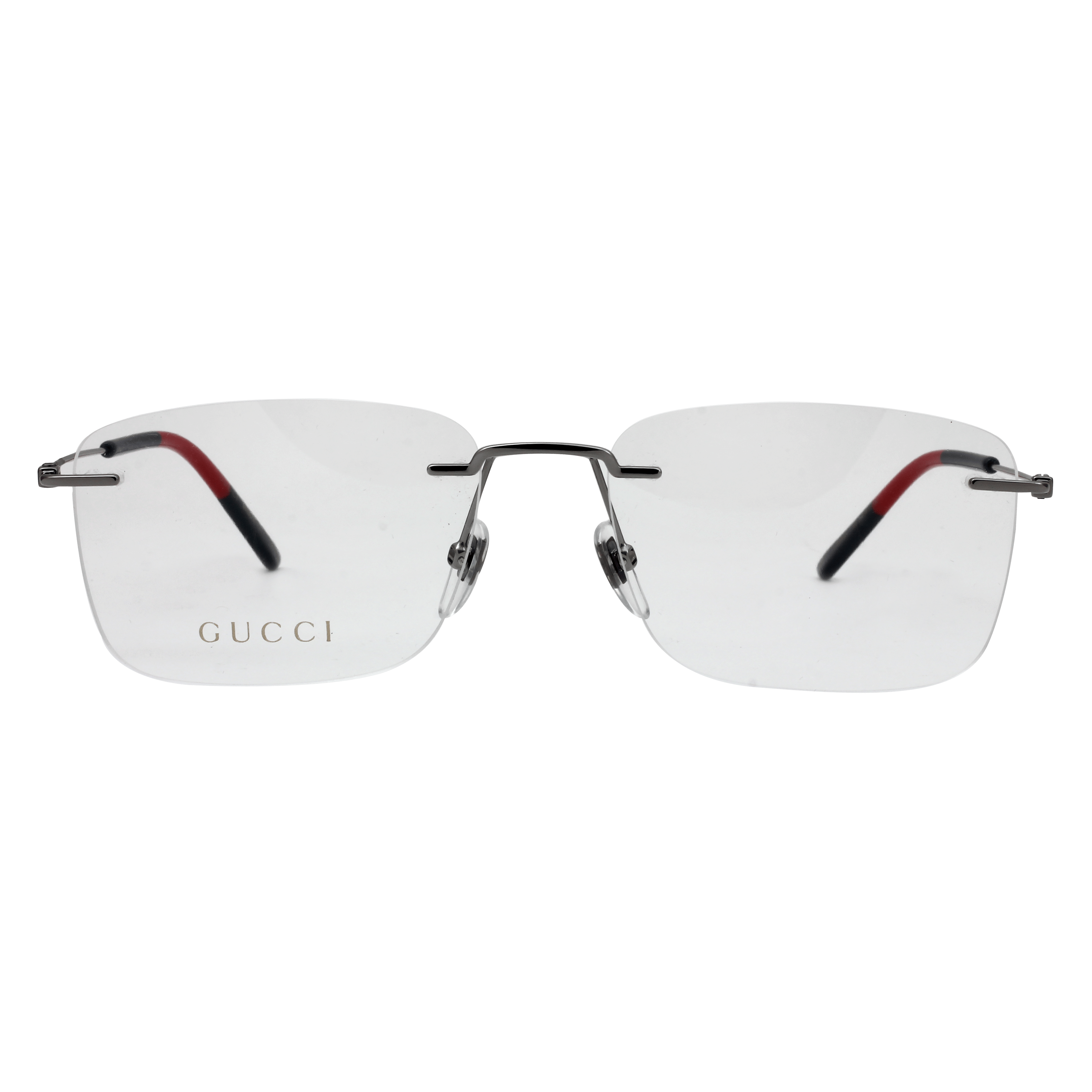 Gucci GG0399O Frame Grey Male RimLess Metal Frame — Grey frame — view 2