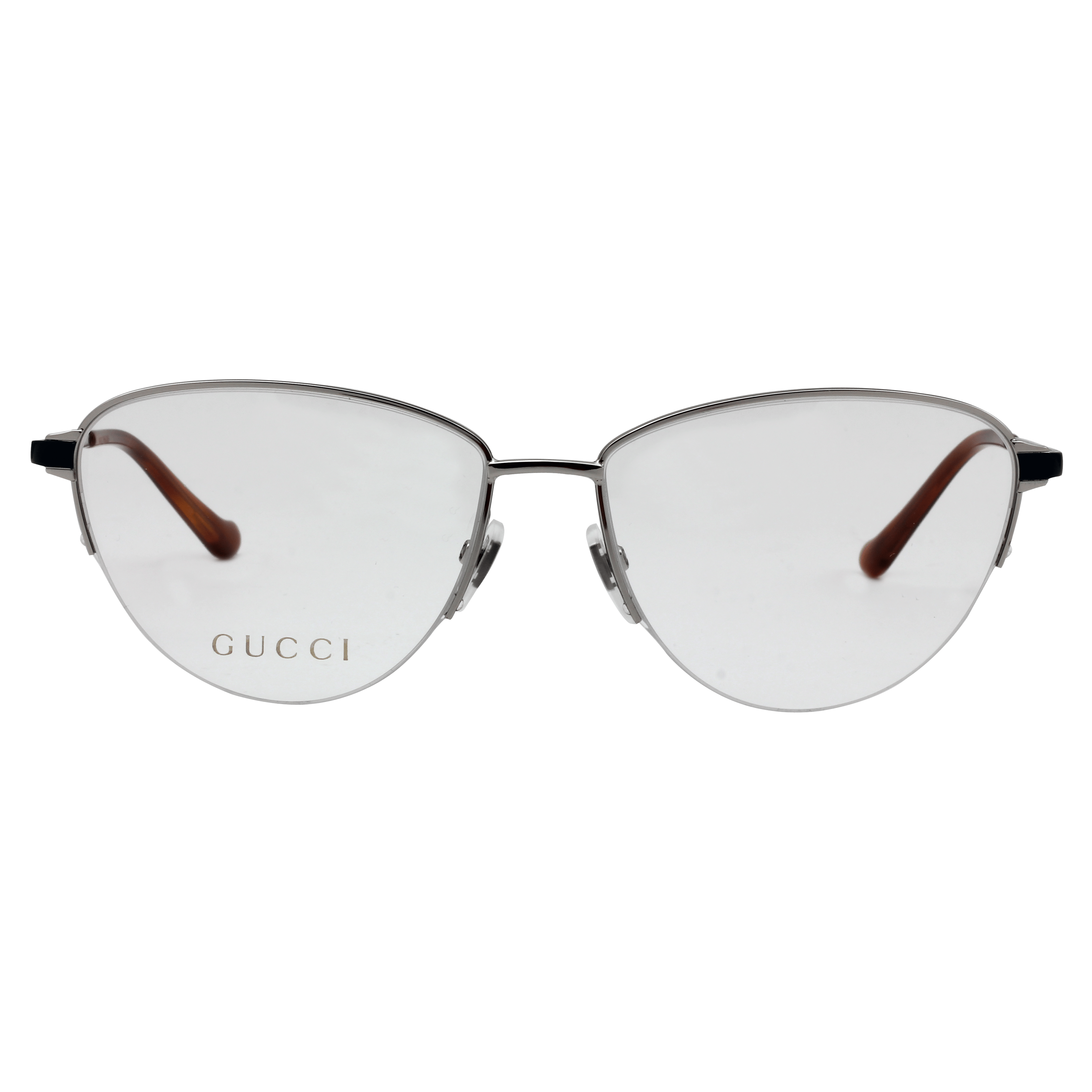 Gucci GG0580O Frame Silver Female Supra Metal Frame — Silver frame — view 2