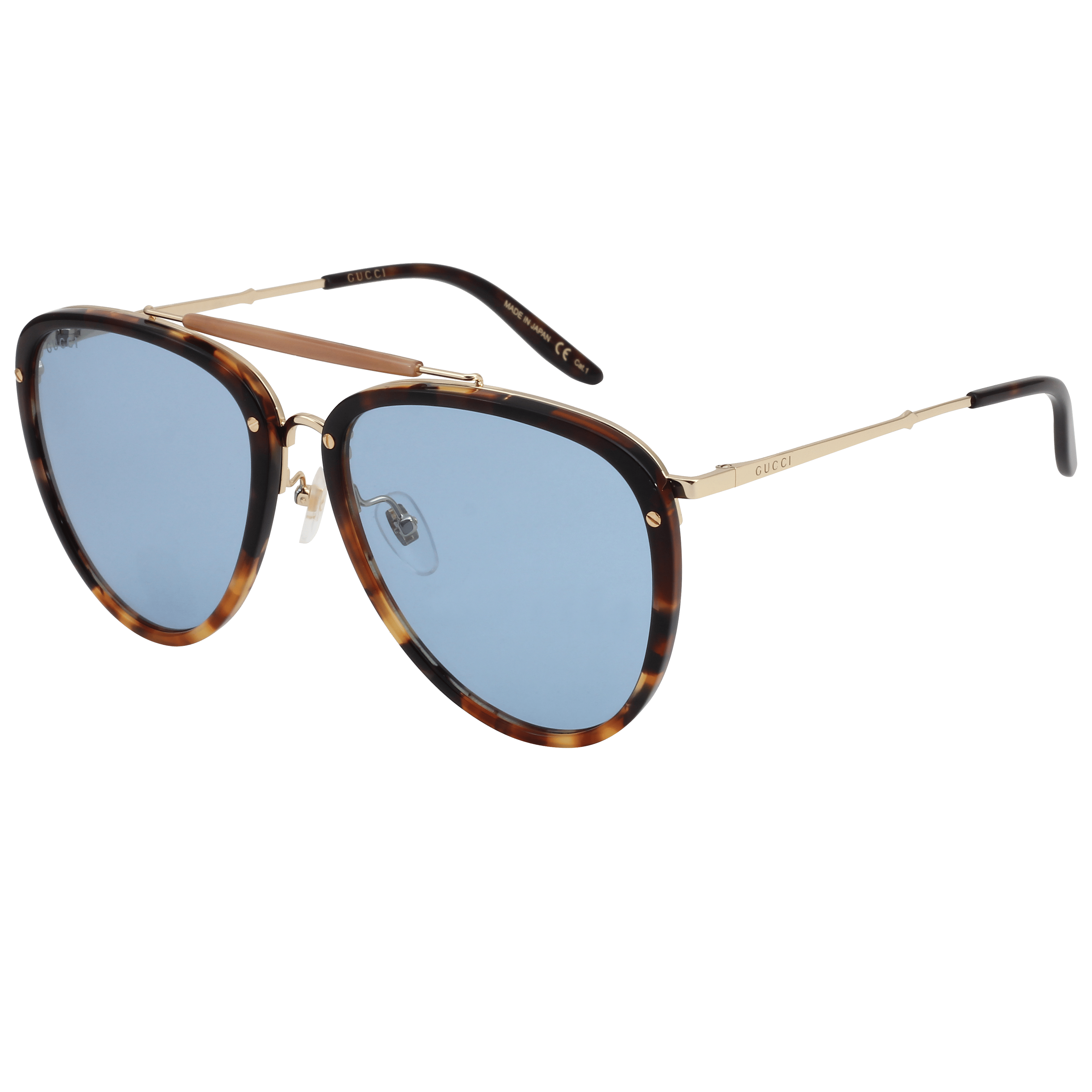 Gucci GG0672S Sunglass Tortoise Male Full Metal