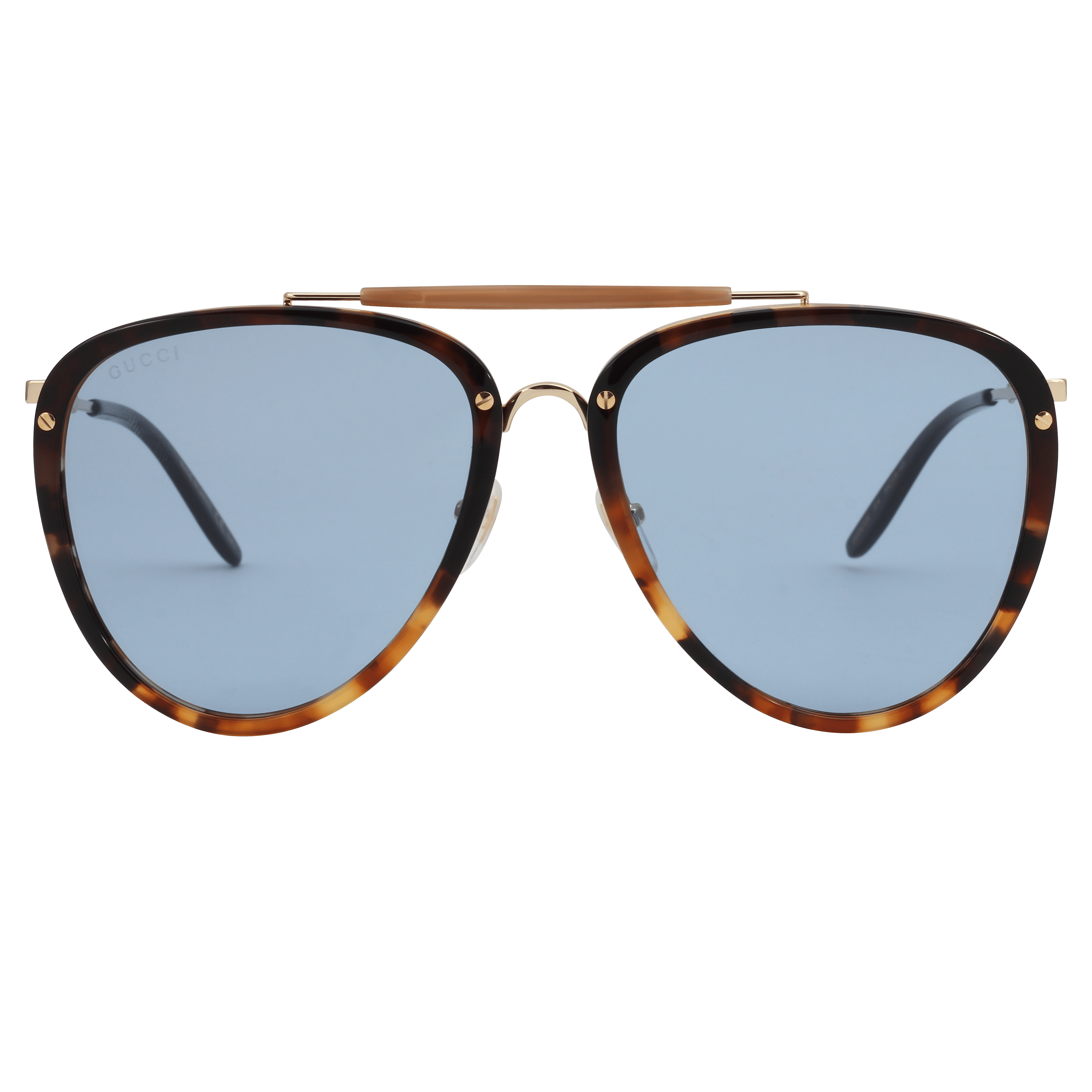 Gucci GG0672S Sunglass Tortoise Male Full Metal Sunglass — view 1