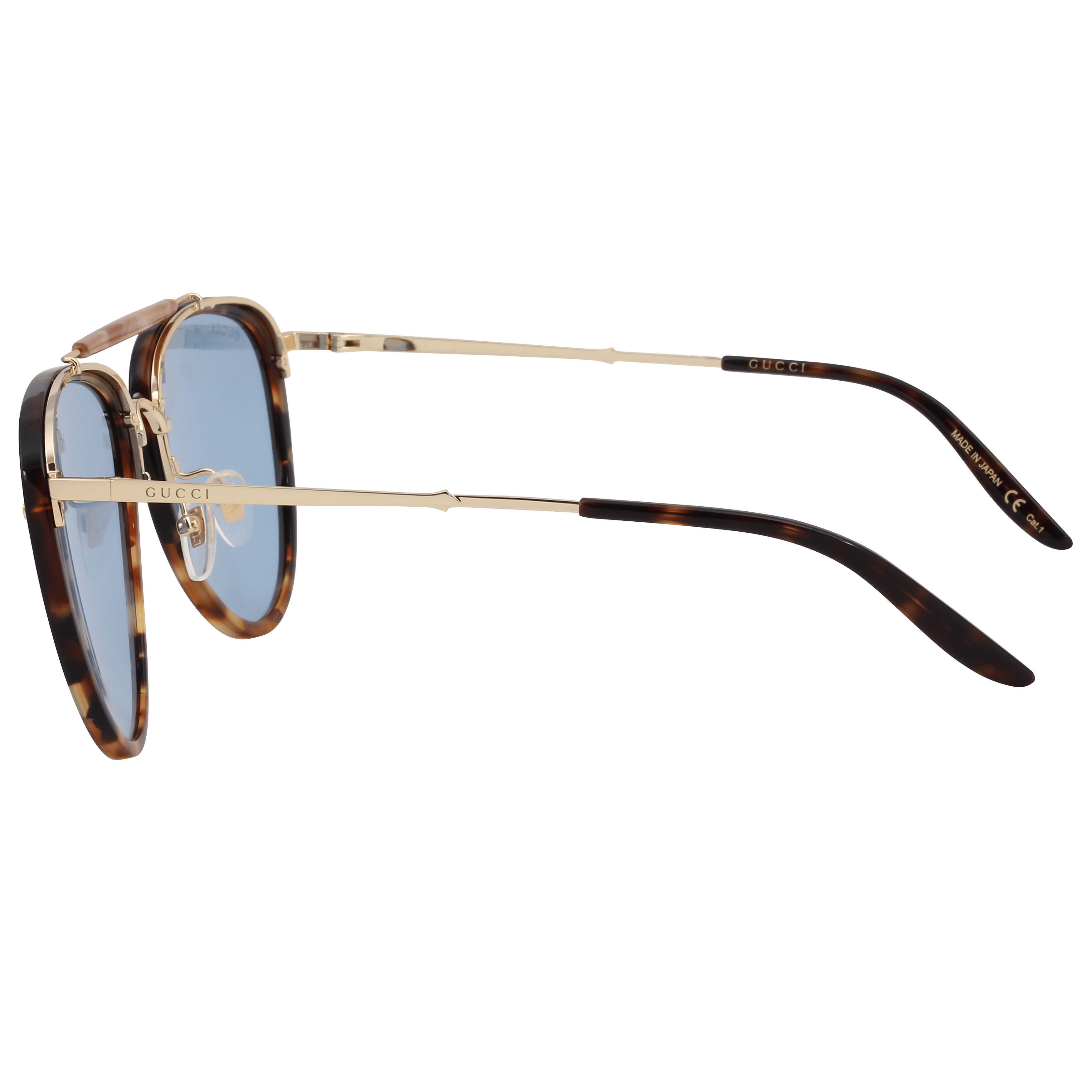 Gucci GG0672S Sunglass Tortoise Male Full Metal Sunglass — view 3