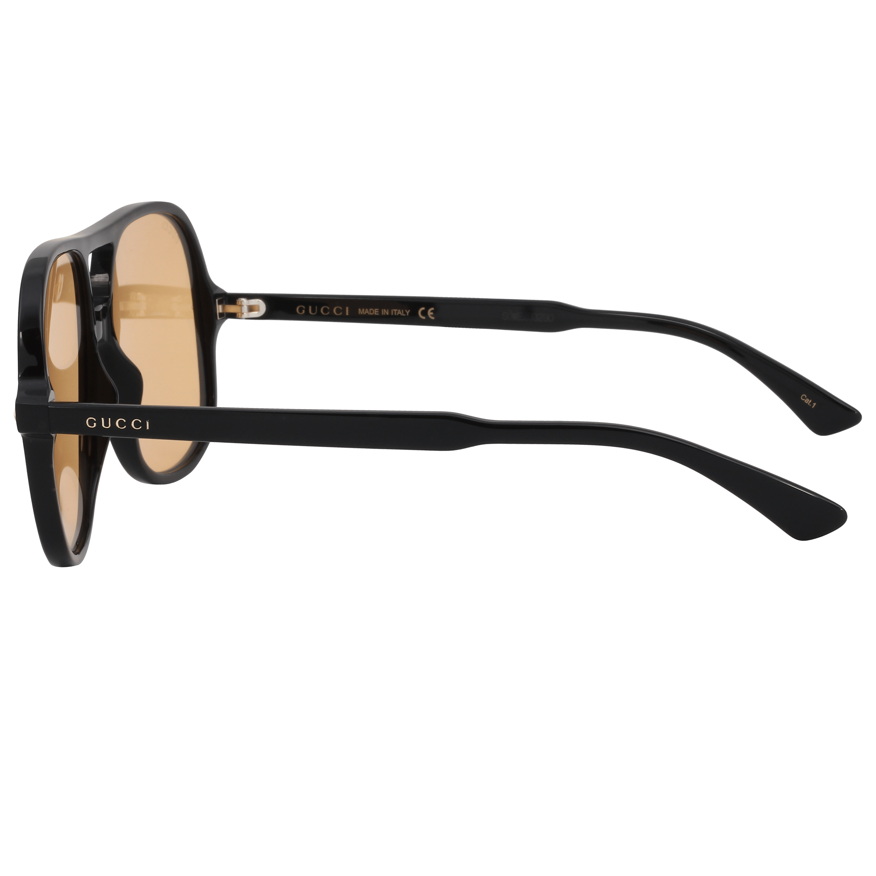 Gucci GG0706S Sunglass Black Male Full Shell Sunglass — Black frame — view 3