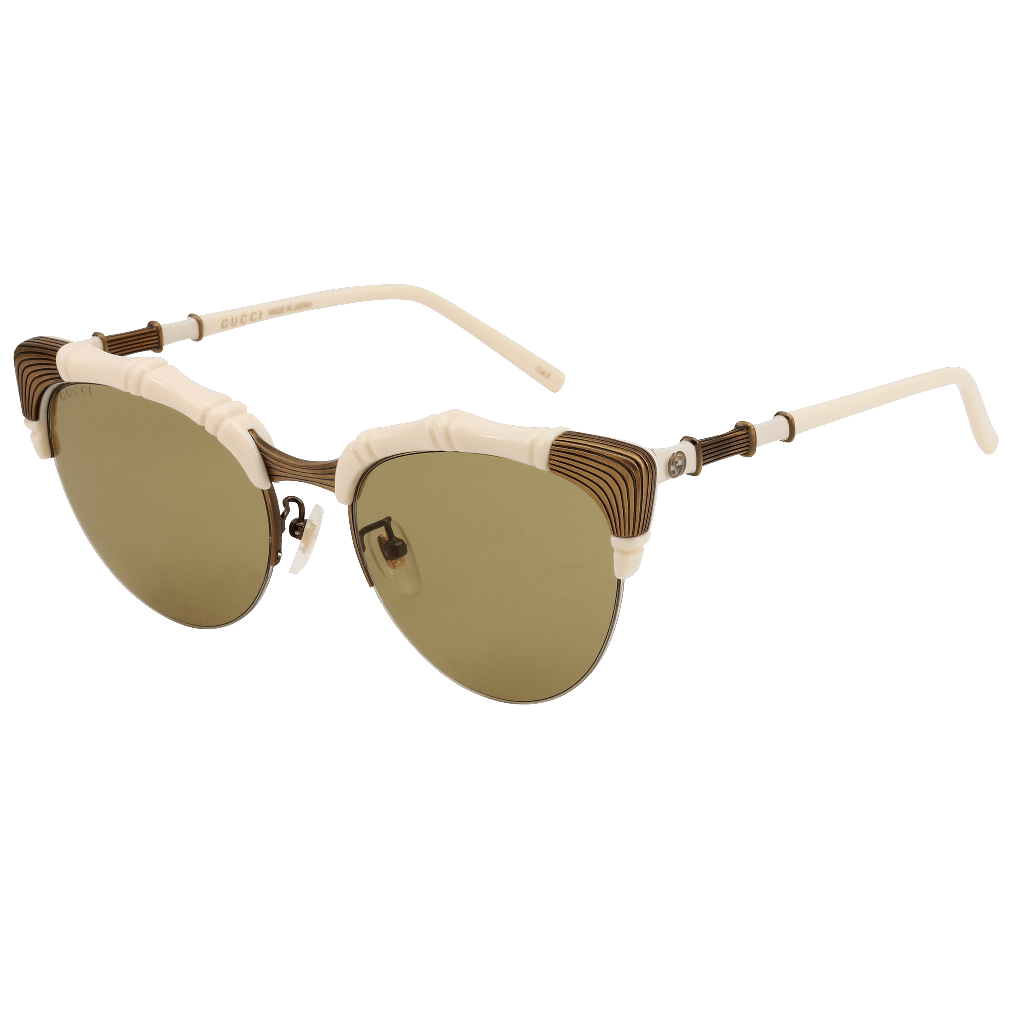 Gucci GG0661S Sunglass Ivory Female Supra Shell — Ivory frame