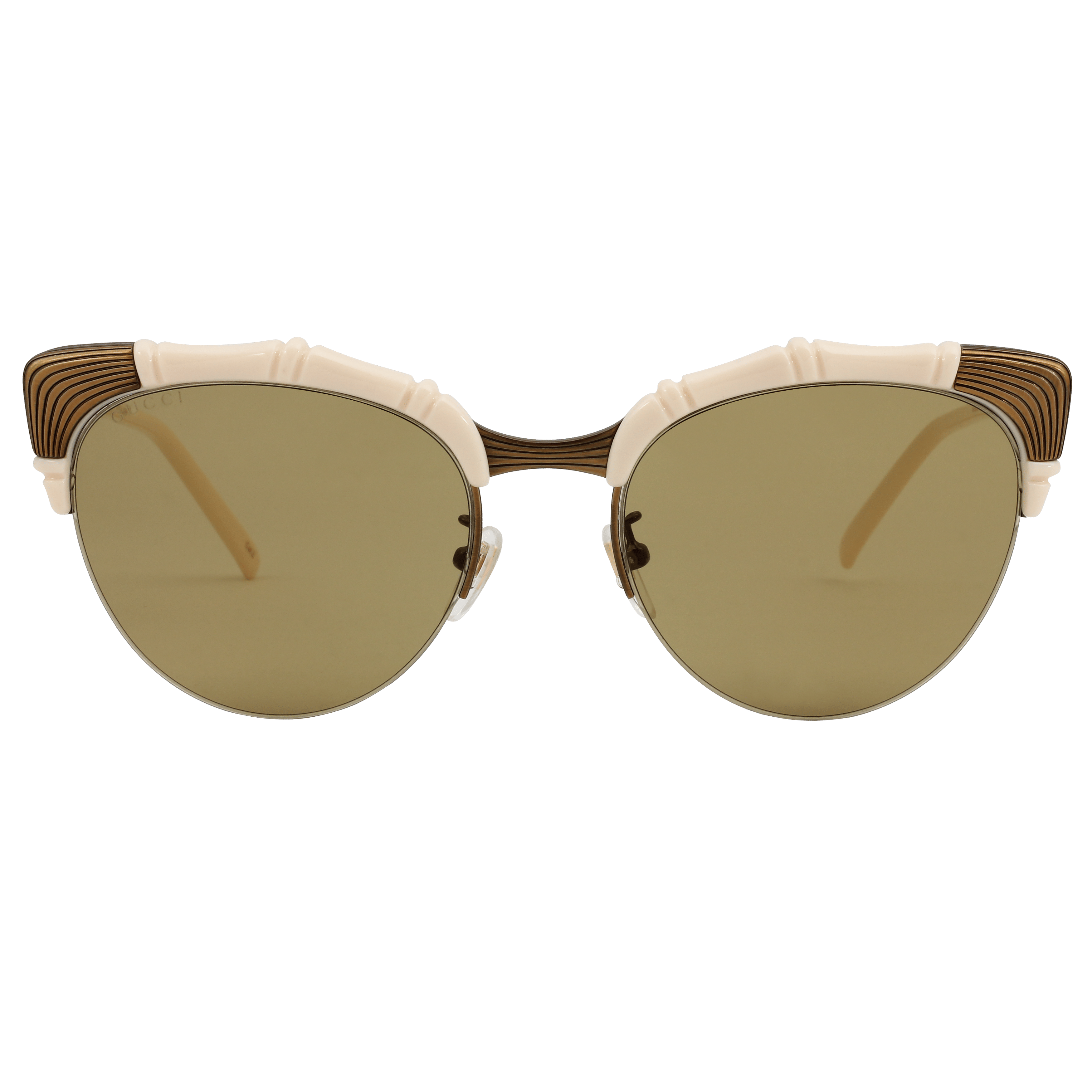 Gucci GG0661S Sunglass Ivory Female Supra Shell Sunglass — Ivory frame — view 2