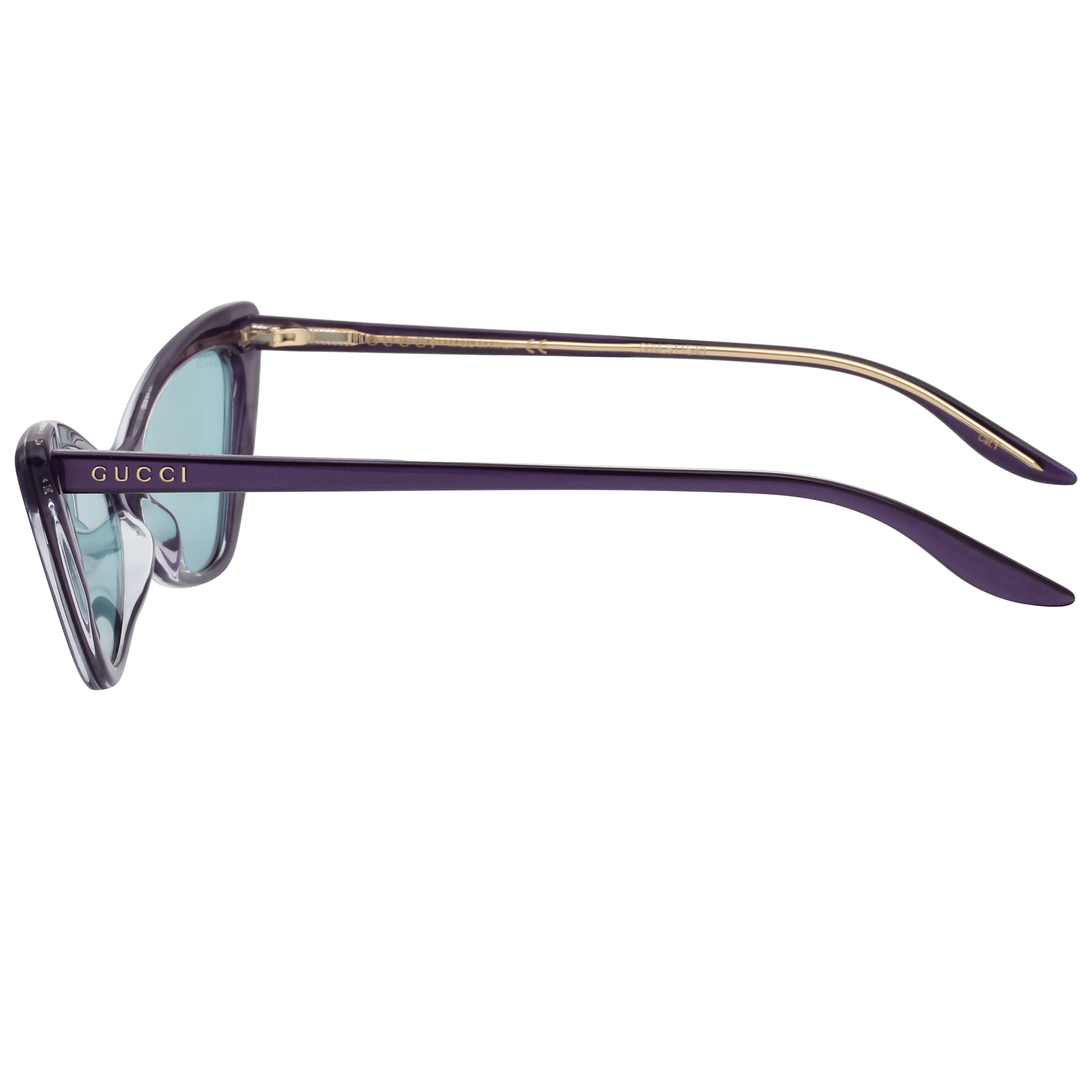Gucci GG0708S Sunglass Violet Female Full Shell Sunglass — Violet frame — view 3
