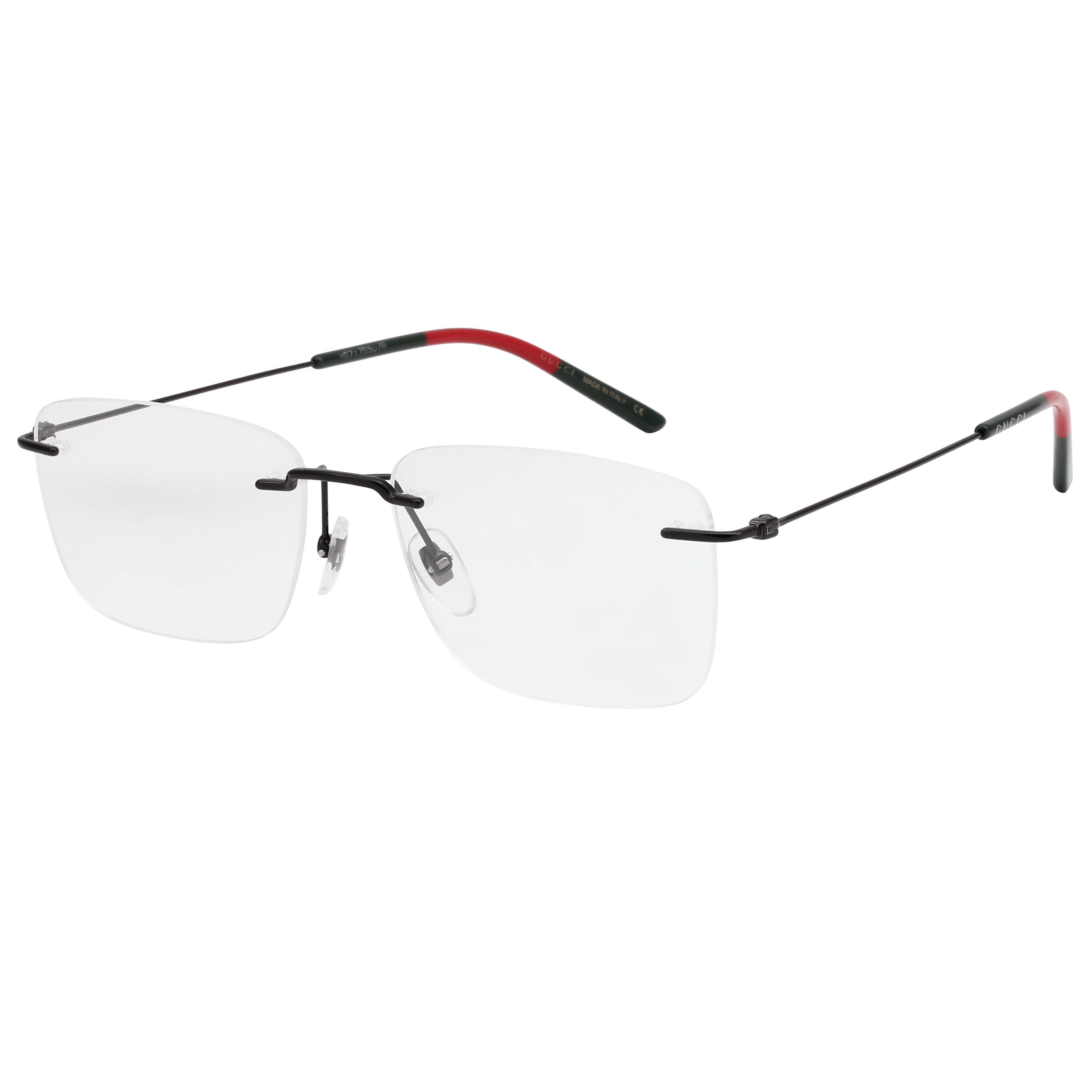 Gucci GG0399O Frame Black Male RimLess Metal Frame — Black frame — alternate view
