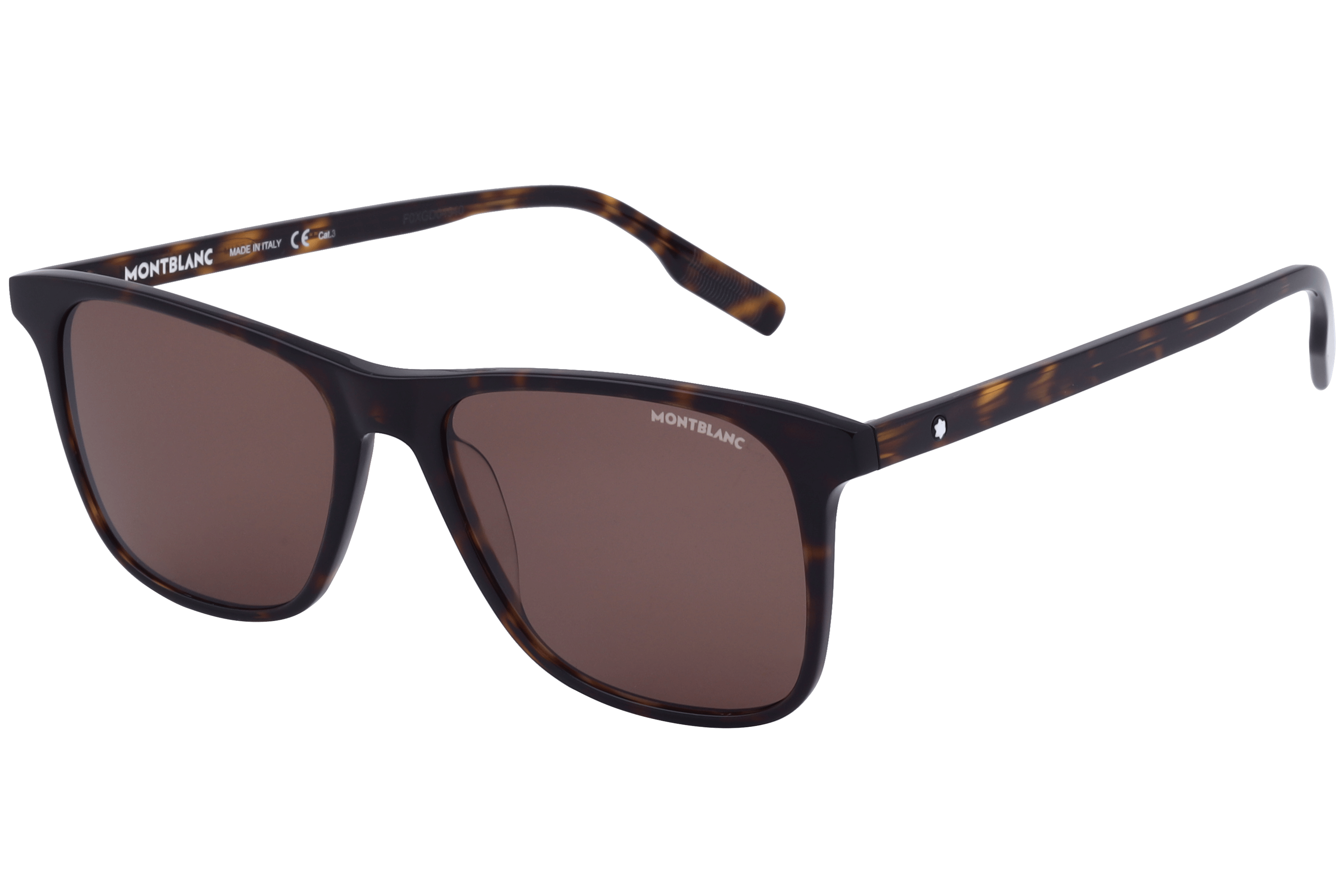 Mont Blanc N MB0174S Sunglass Tortoise Male Full Shell Sunglass — Tortoise frame — view 1